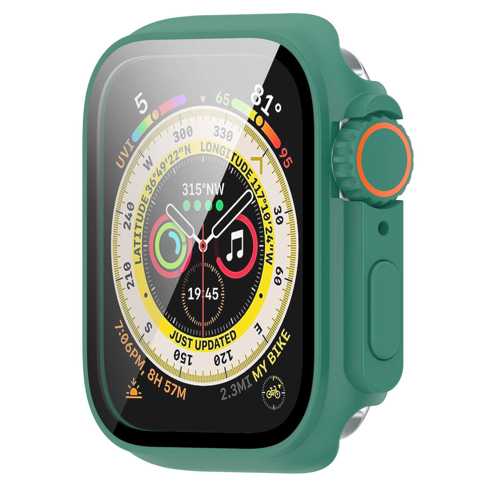 ГиперМол Защитный чехол для Apple Watch 45 мм зеленый