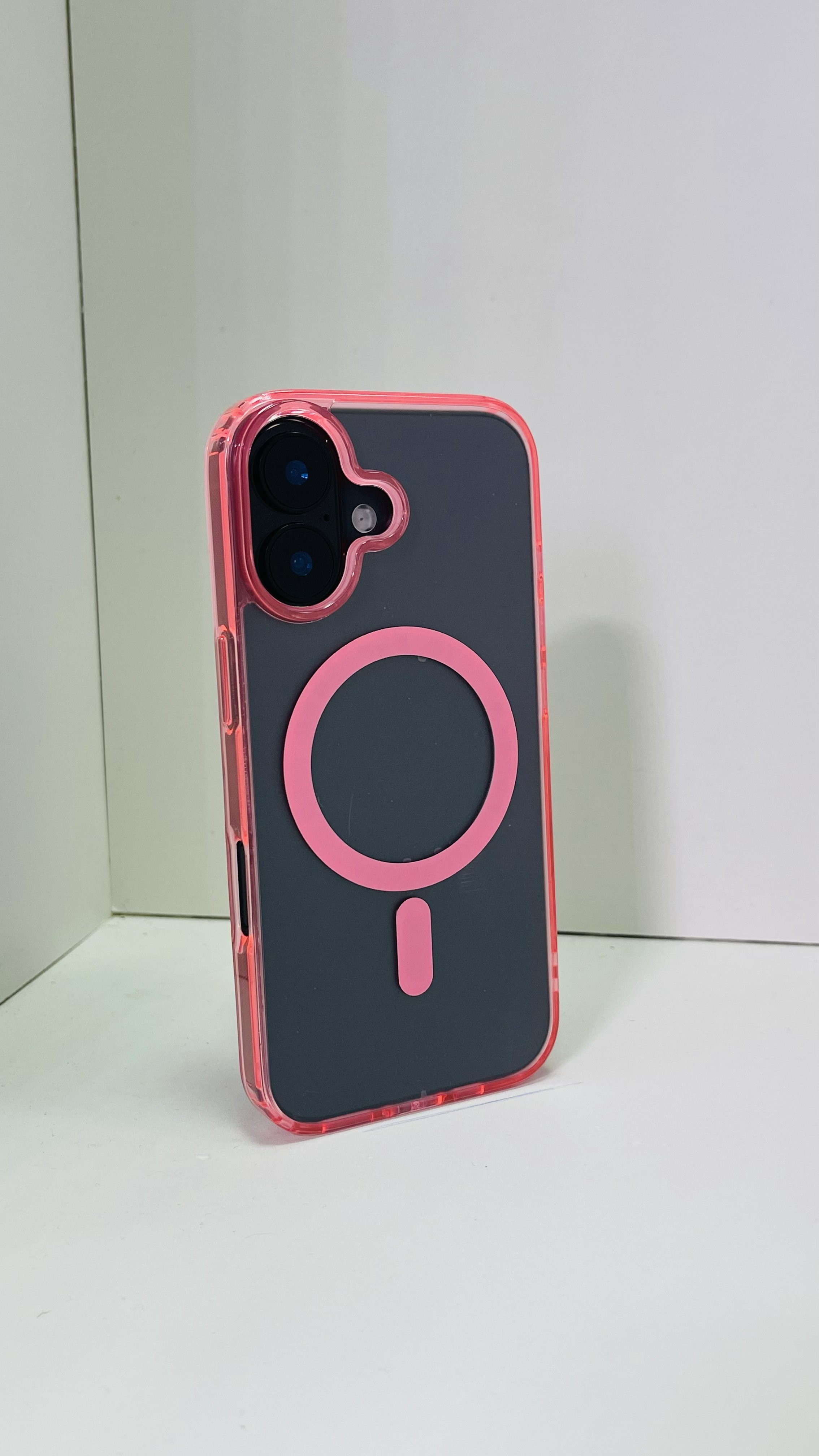 Apple Прозрачный чехол с матовой рамкой для iPhone 17 Air, MagSafe розовый