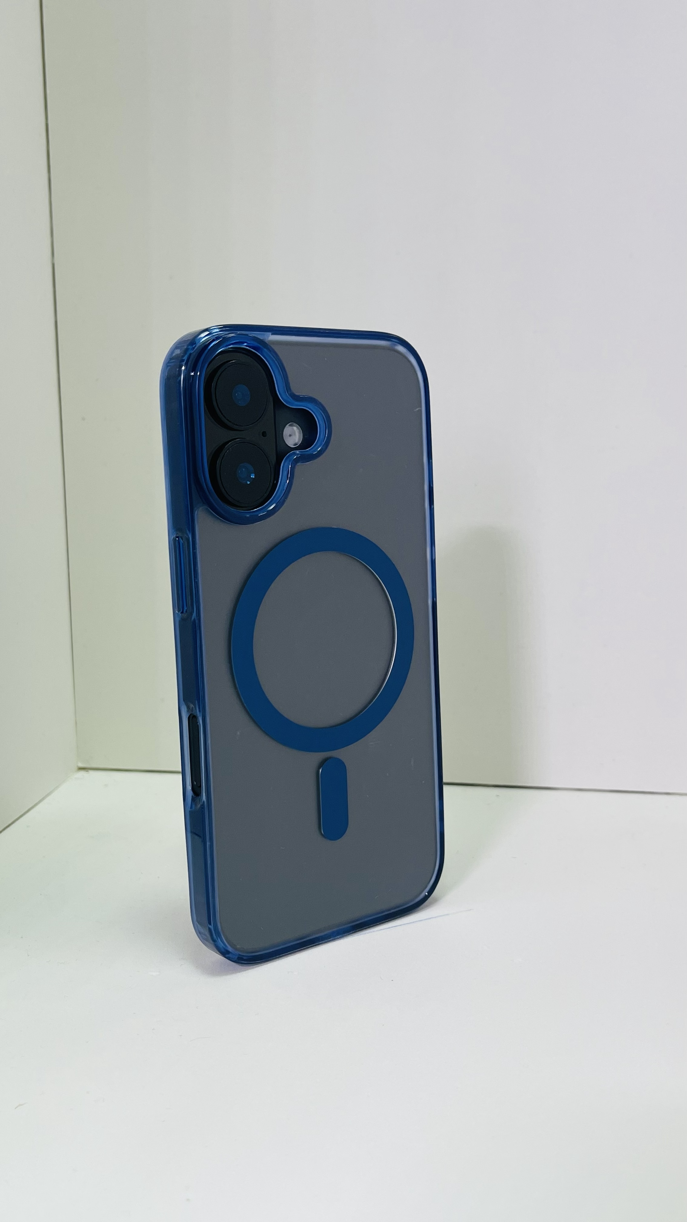 Apple Прозрачный чехол с глянцевой рамкой для iPhone 17, MagSafe синий