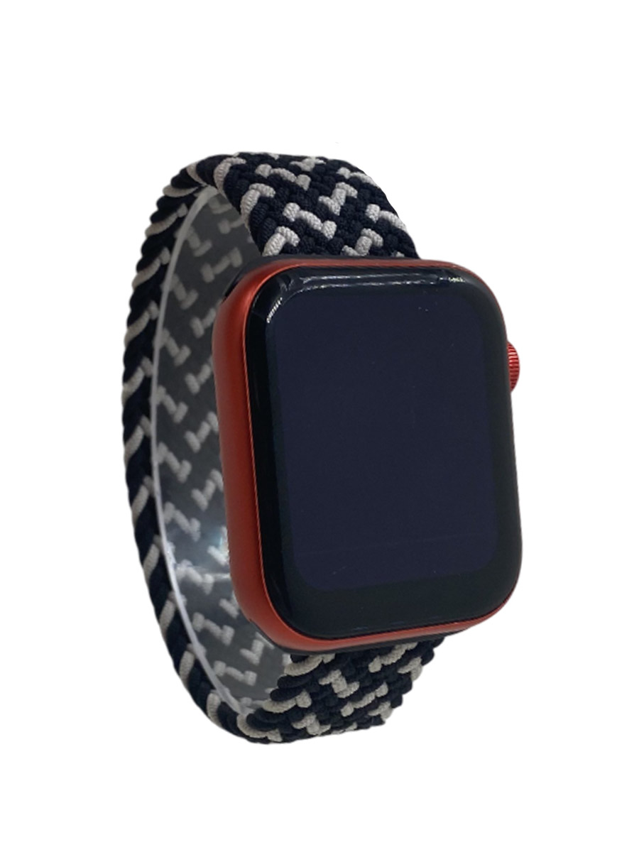 Apple Нейлоновый ремешок для Apple Watch 1-9 / SE (38/40/41 мм) без застежки, черный камуфляж, размер XS