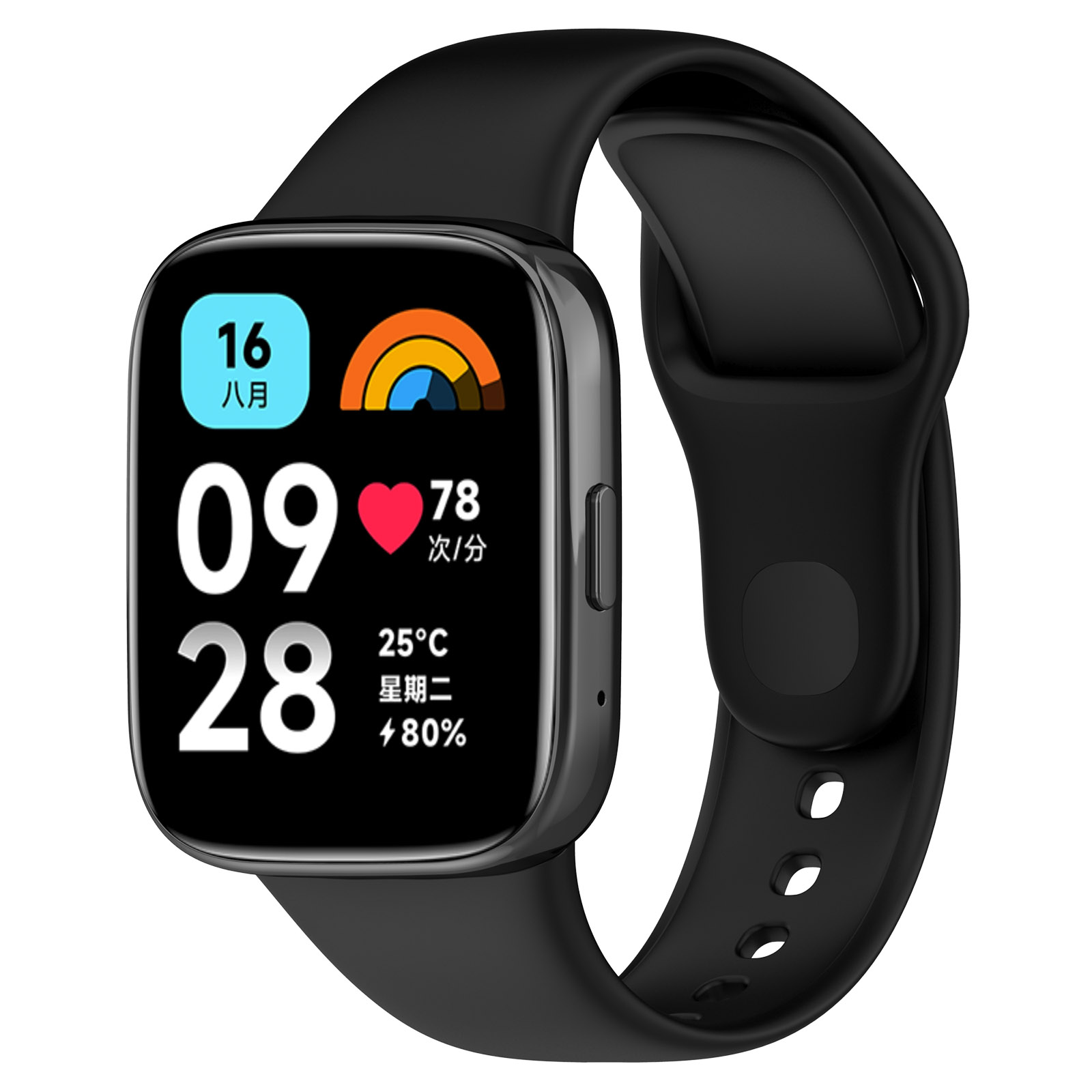Redmi Силиконовый ремешок для Redmi Watch 3 Lite, Redmi Watch 3 Active черный