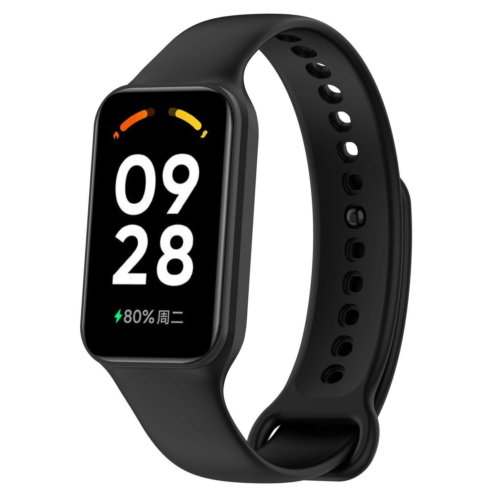 Xiaomi Cиликоновый ремешок для Xiaomi Mi Band 8 Active / Redmi Band 2 черный