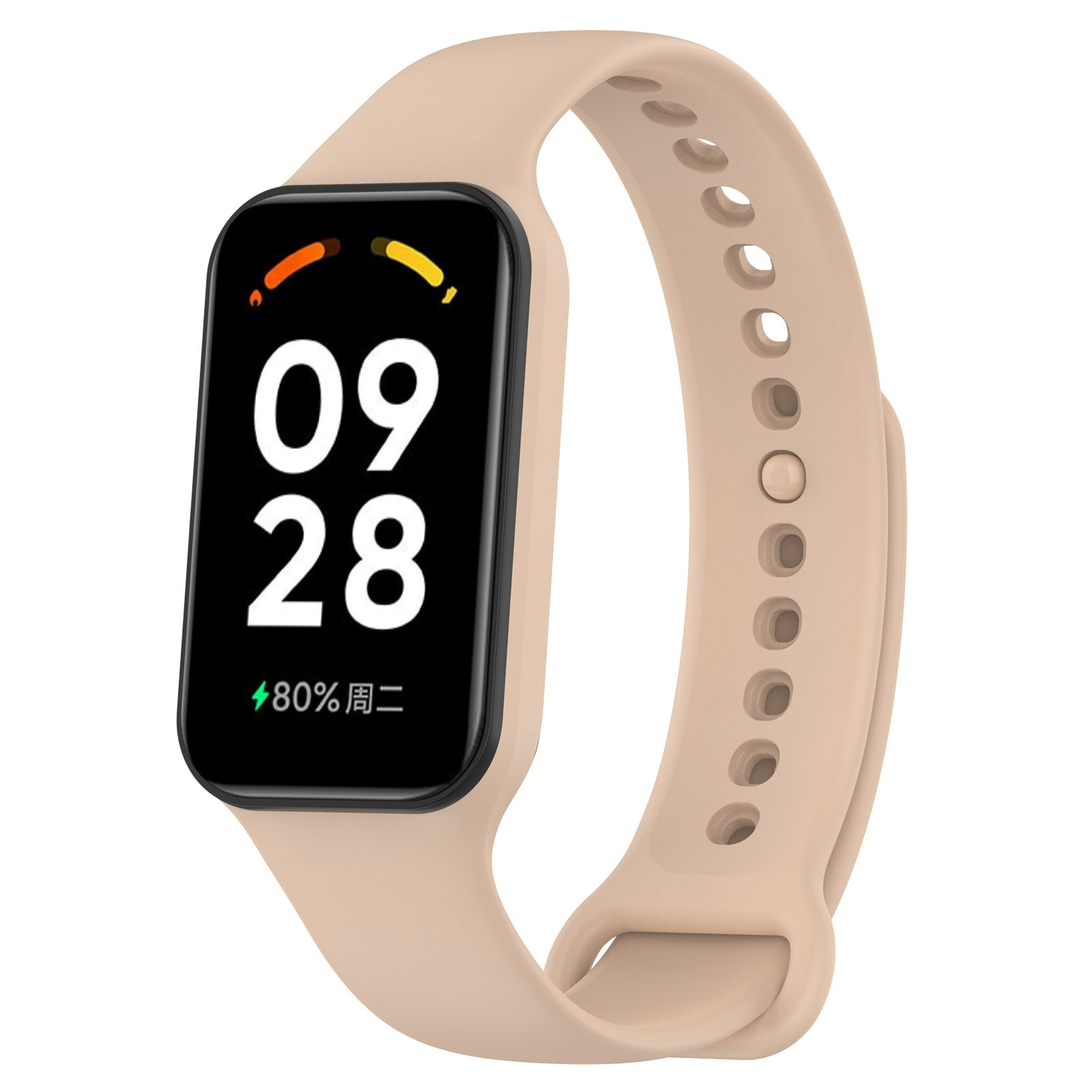 Xiaomi Cиликоновый ремешок для Xiaomi Mi Band 8 Active / Redmi Band 2 темно-розовый