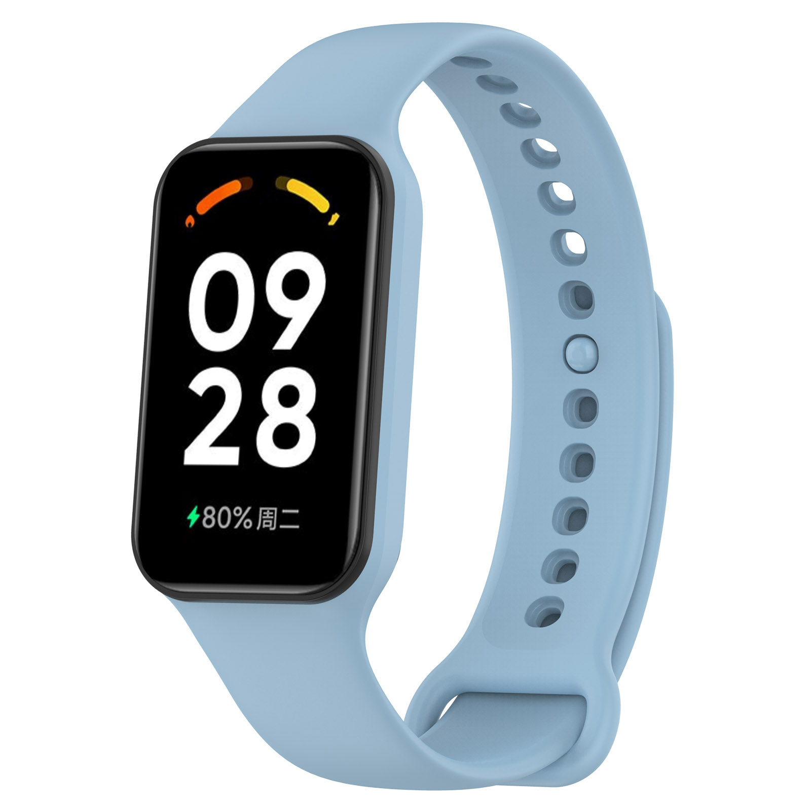 Xiaomi Cиликоновый ремешок для Xiaomi Mi Band 8 Active / Redmi Band 2 небесно-голубой