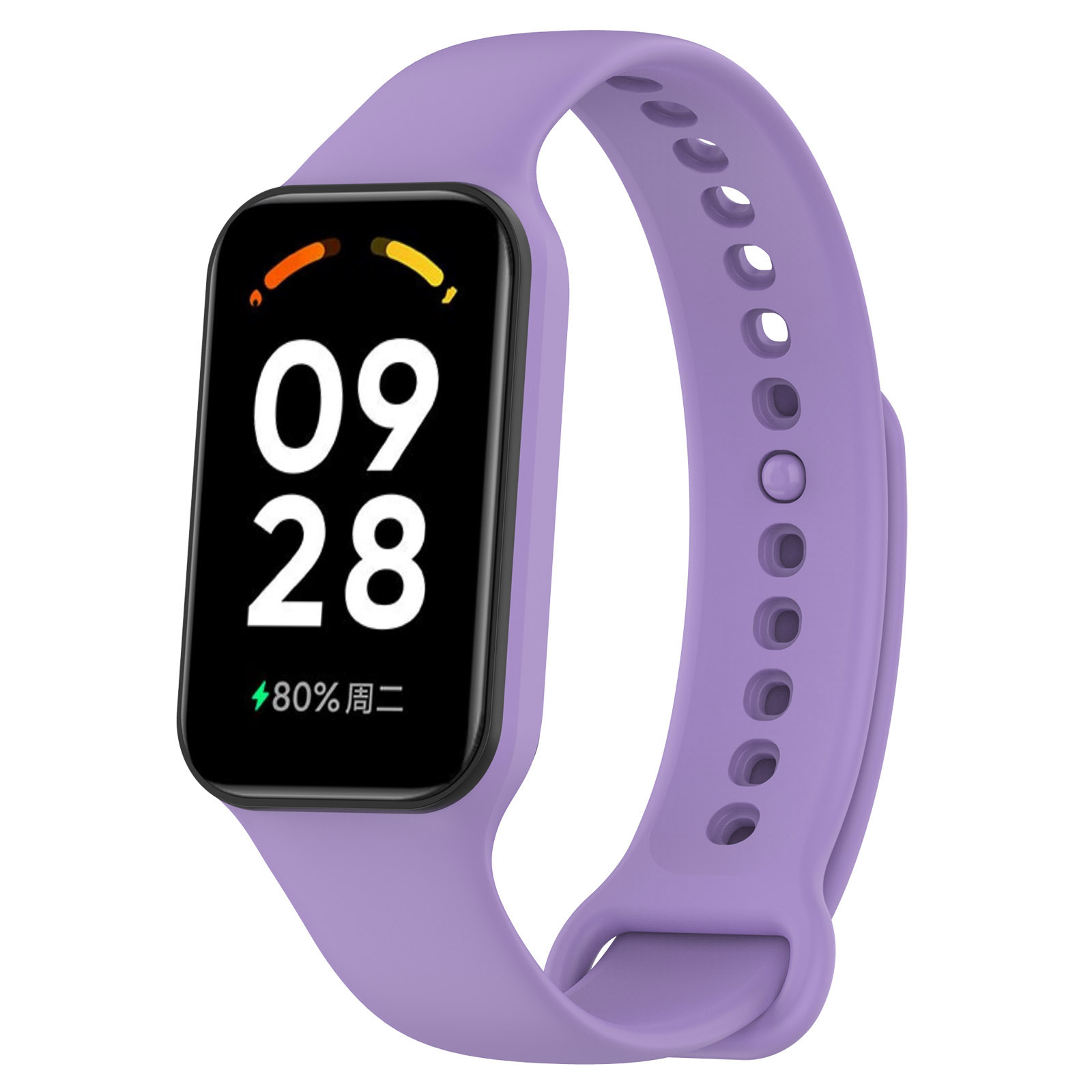 Xiaomi Cиликоновый ремешок для Xiaomi Mi Band 8 Active / Redmi Band 2 лавандовый