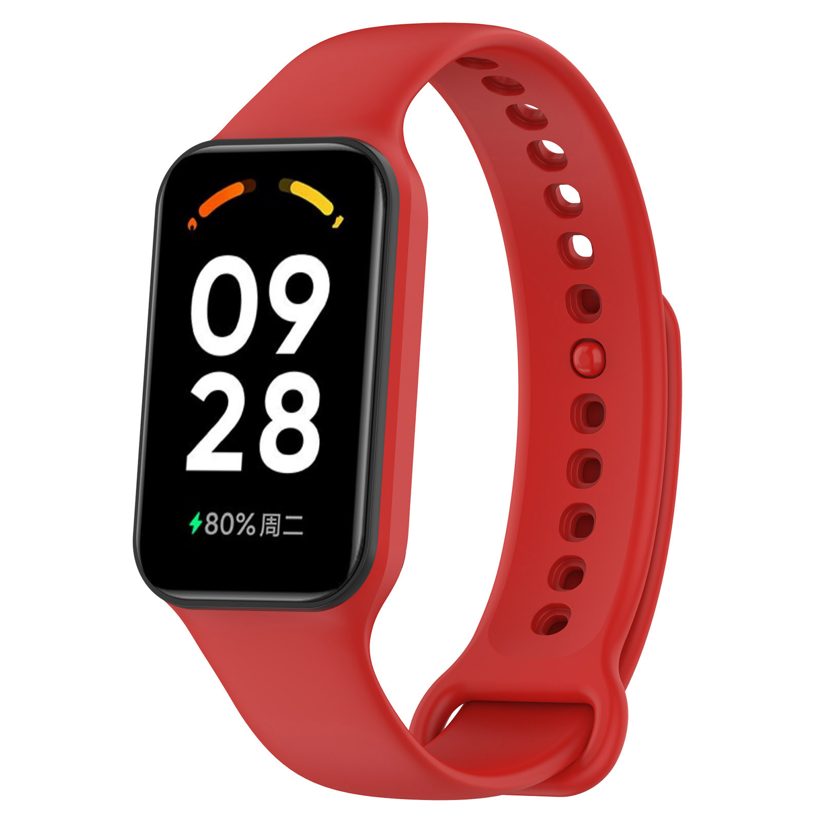 Xiaomi Cиликоновый ремешок для Xiaomi Mi Band 8 Active / Redmi Band 2 красный