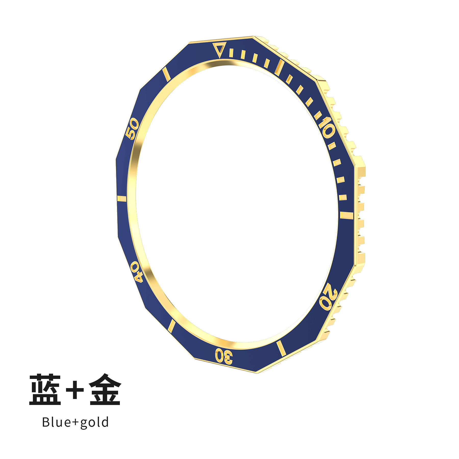 Samsung Двухцветный безель для смарт-часов Samsung Galaxy Watch 6 Classic 47 мм, сине-золотистый