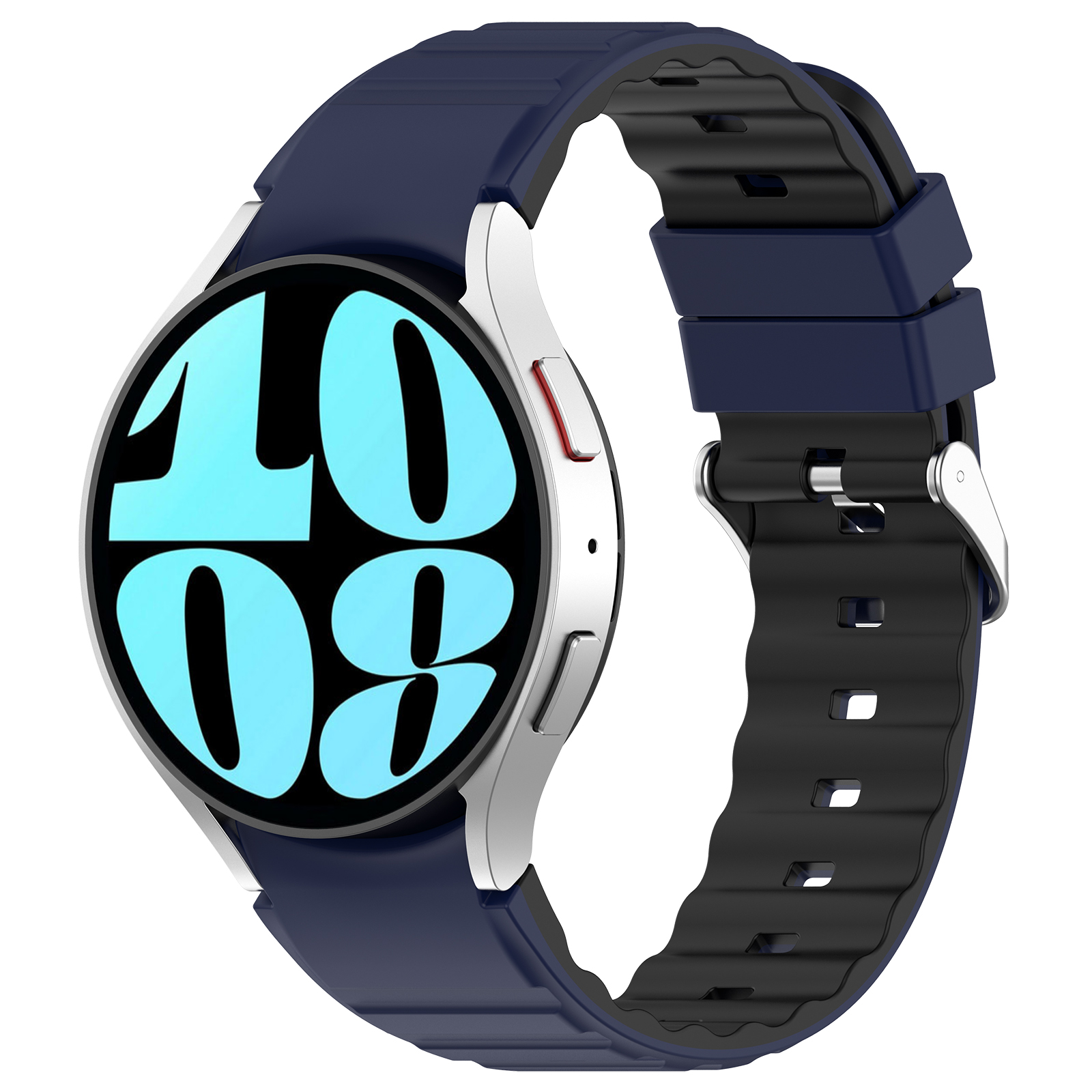 Samsung Двухцветный силиконовый ремешок для Samsung Galaxy Watch ночной синий-черный