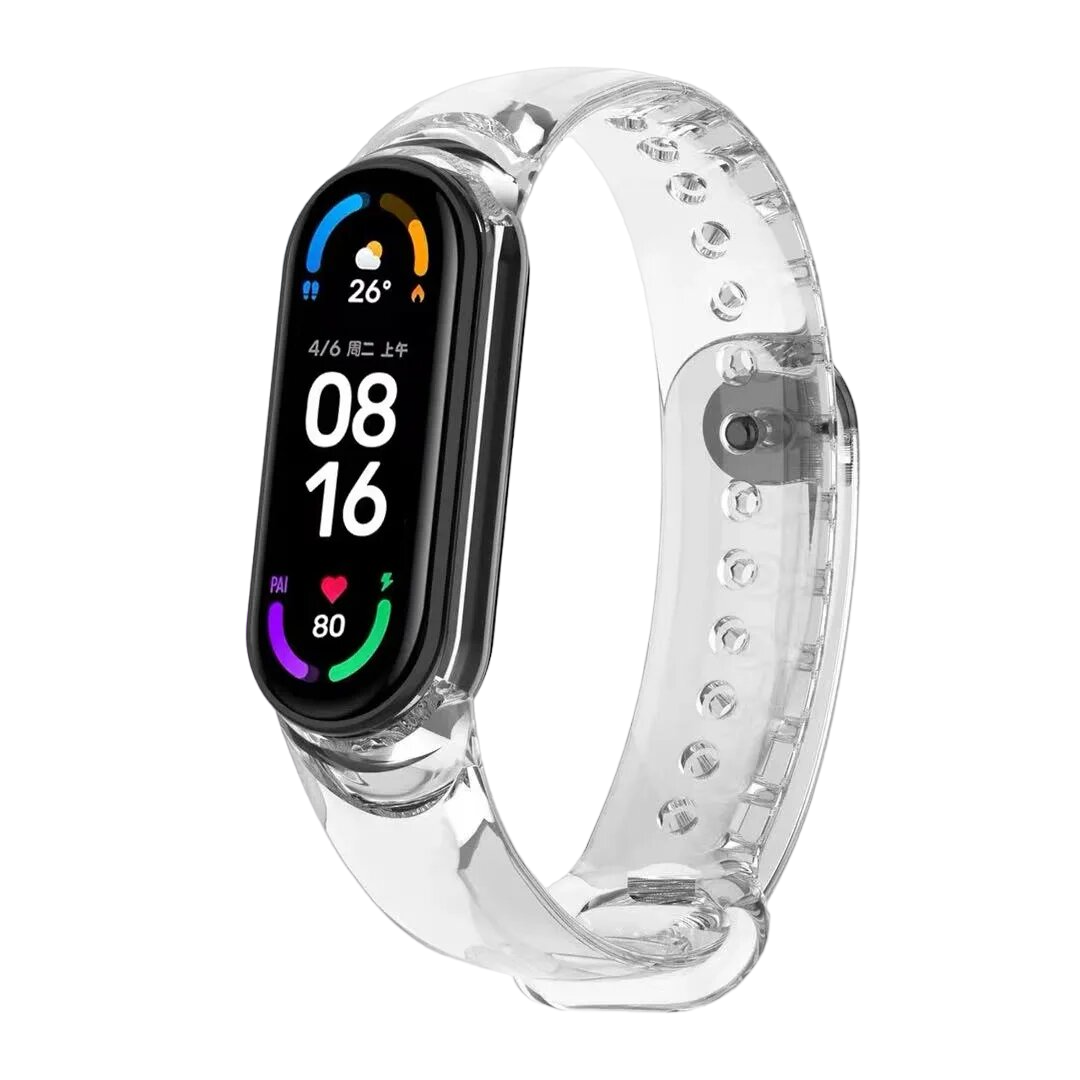 Xiaomi Силиконовый ремешок для Xiaomi Mi Band 6,7 прозрачный