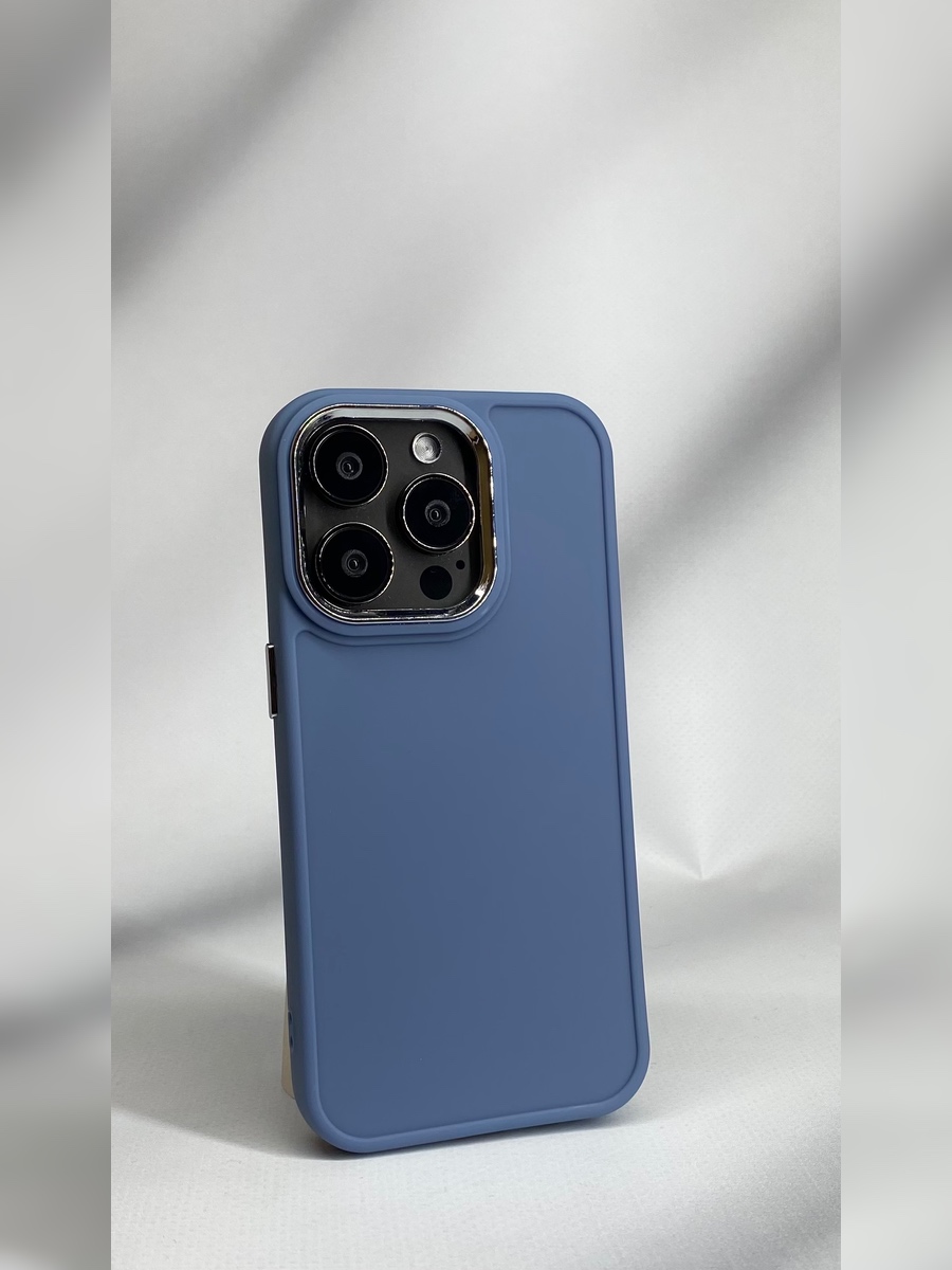 Apple Силиконовый чехол со съемной оправой камеры для iPhone 13 Pro темно-синий