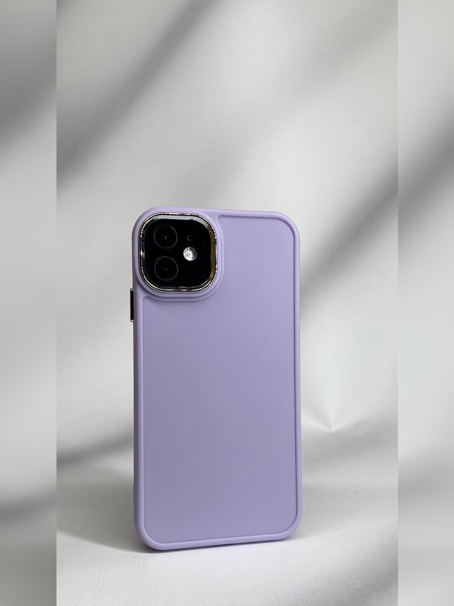 Apple Силиконовый чехол со съемной оправой камеры для iPhone 12/12 Pro фиолетовый