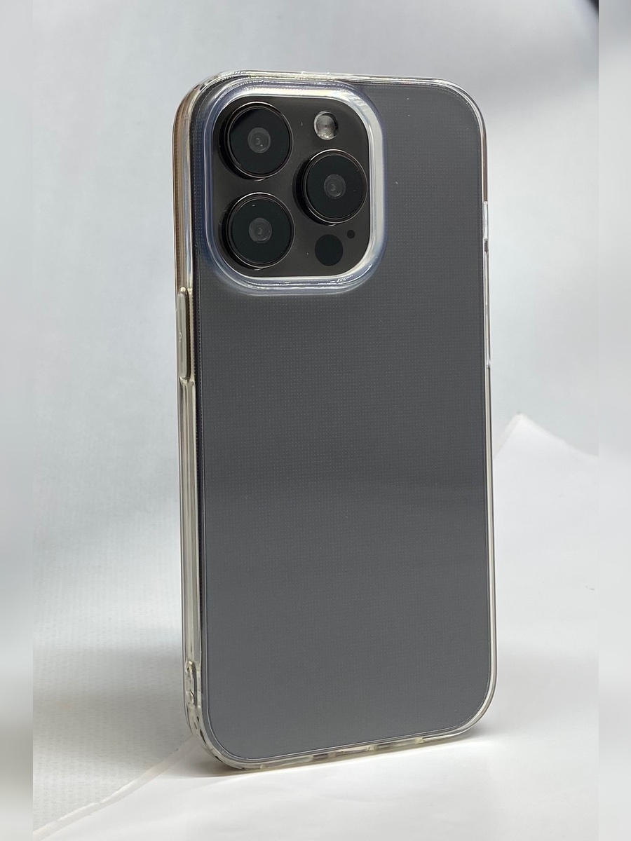 Apple Силиконовый чехол с единым вырезом под камеру для iPhone 13 Pro прозрачный