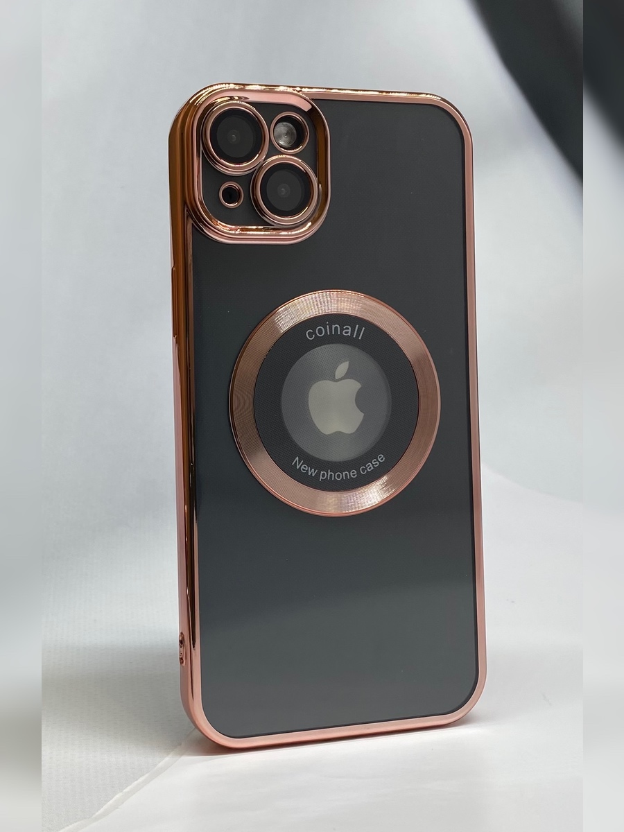 Apple Силиконовый магнитный чехол для iPhone 13, MagSafe, с рисунком компакт-диска розовый