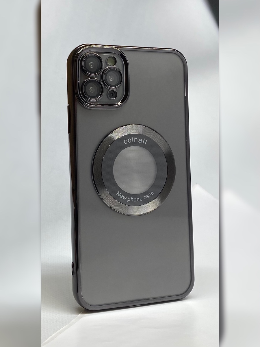 Apple Силиконовый магнитный чехол для iPhone 11 Pro, MagSafe, с рисунком компакт-диска черный