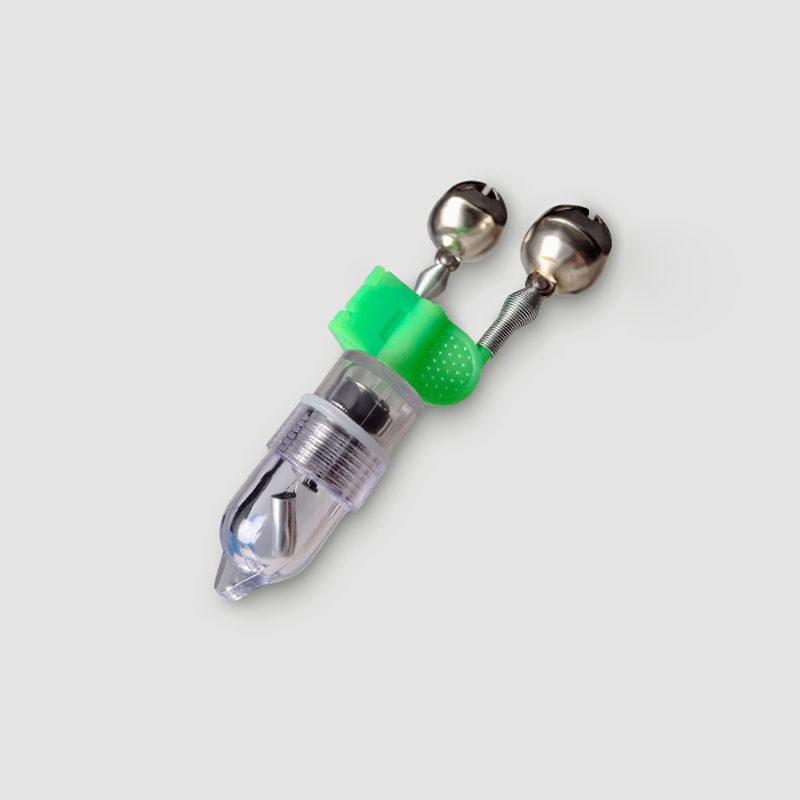 ГиперМол Рыболовный колокольчик, световой сигнализатор поклевки с колокольчиками прозрачно-зеленый