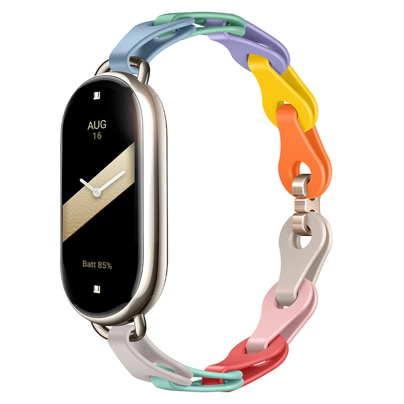 Xiaomi Модный силиконовый ремешок-браслет для Xiaomi Smart Band 8/9/10 яркий-цветной