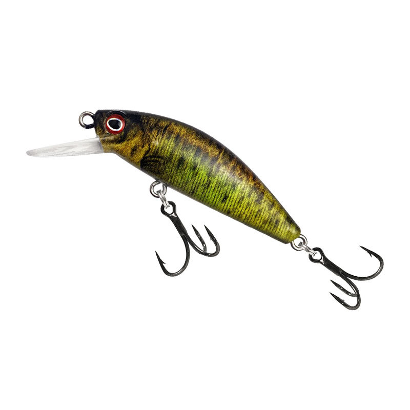 ГиперМол Воблер для рыбалки Minnow, 6 см/11 г цветная темная