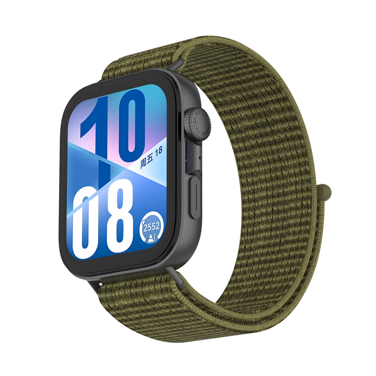 Huawei Нейлоновый ремешок для Huawei Watch Fit 3/4/4 Pro оливково-зеленый