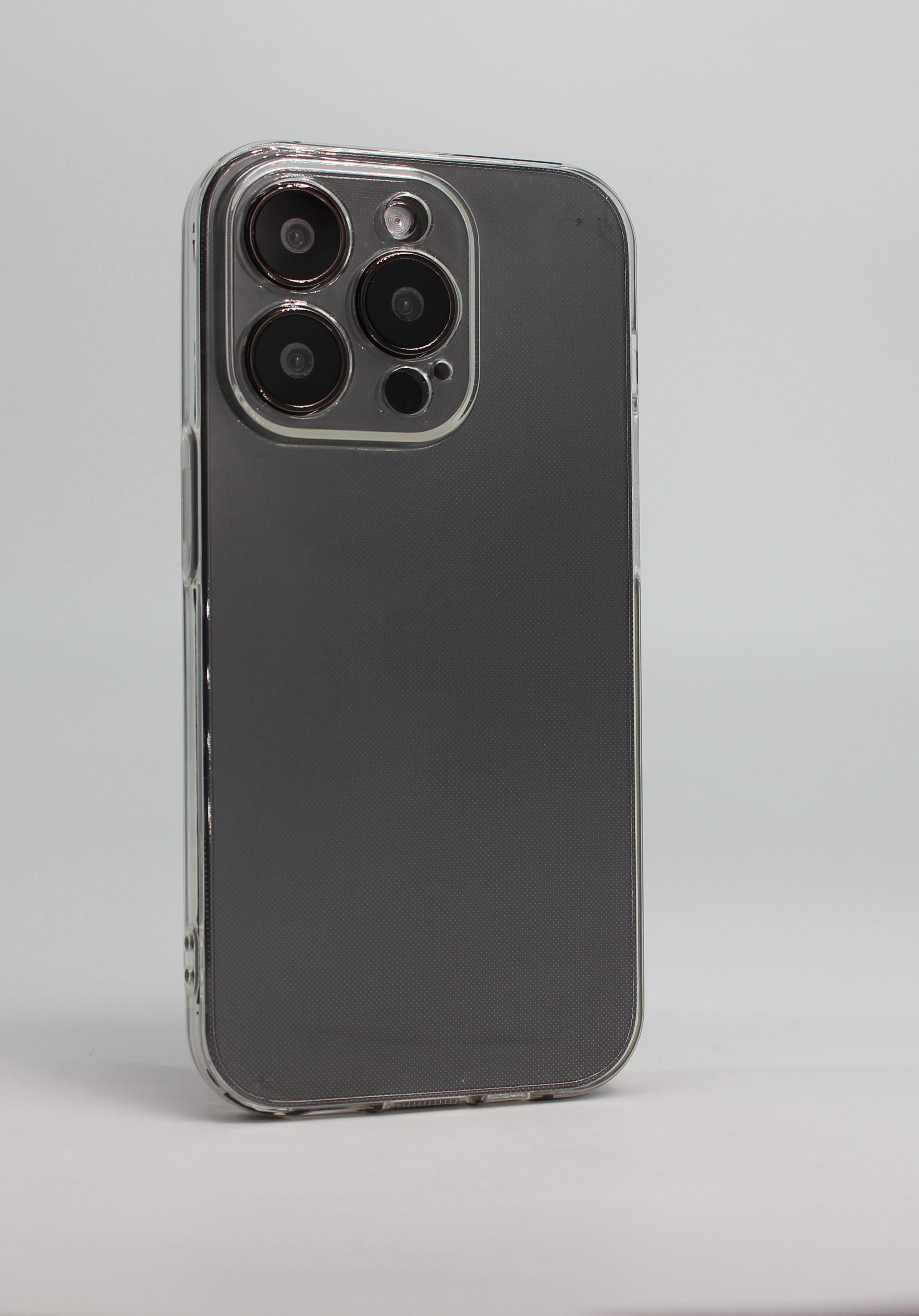 Apple Силиконовый чехол с вырезом под камеру для iPhone 14 Pro прозрачный