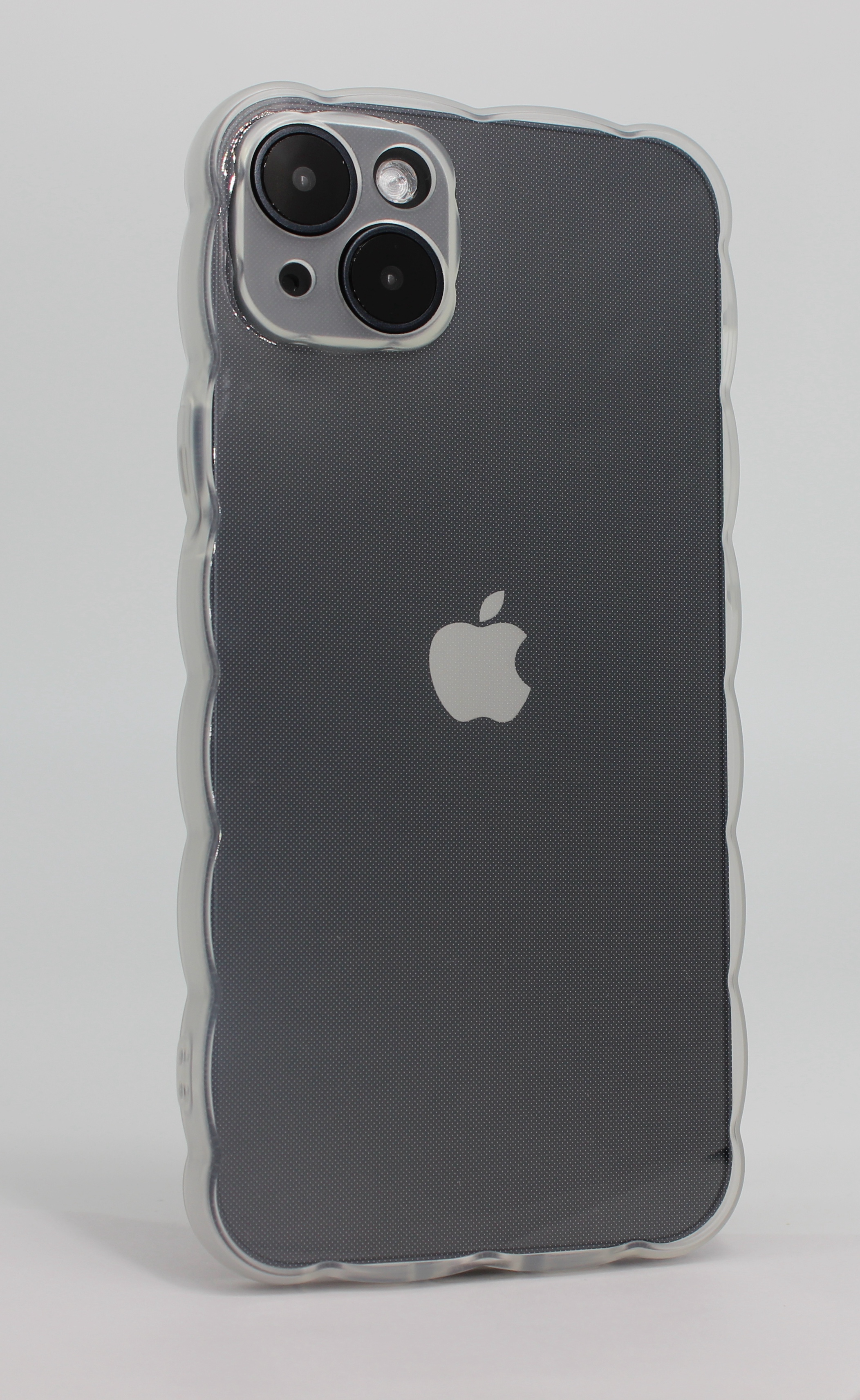 Apple Мягкий чехол с большой волной для iPhone 15 прозрачный