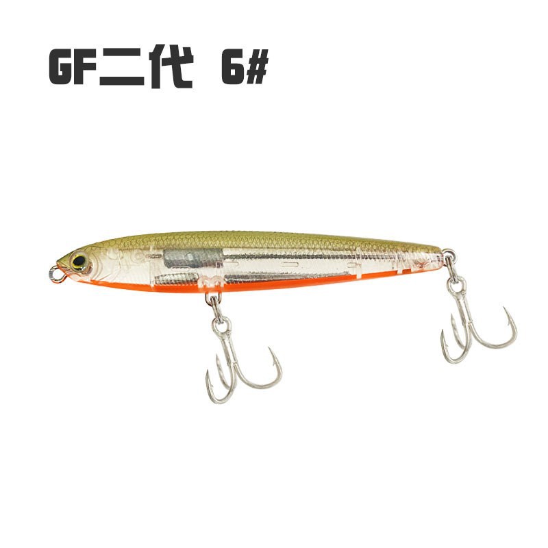 ГиперМол Воблер приманка-карандаш, тонущая, с системой гравитационной передачи 8,5 см/14 г прозрачная