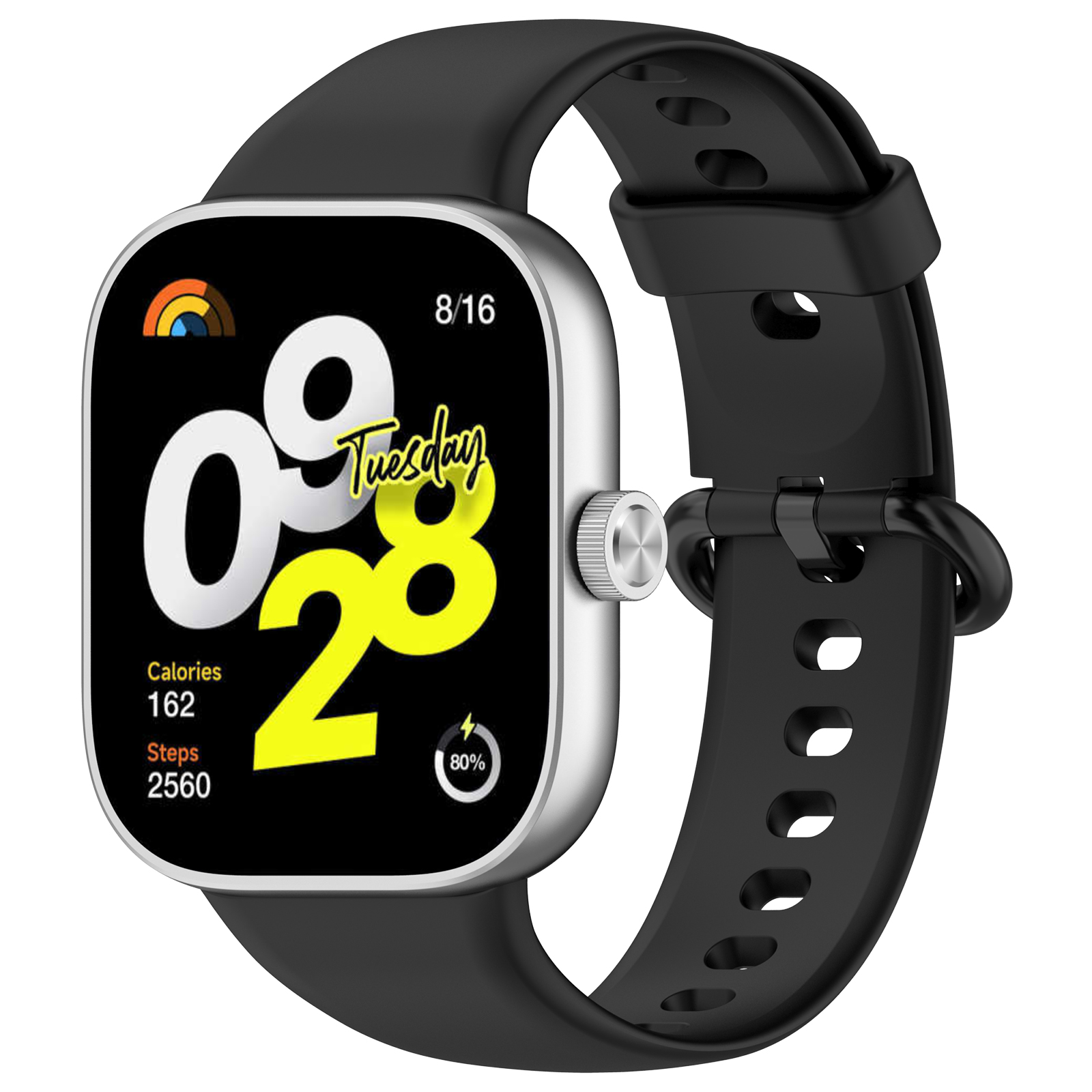 ГиперМол Cиликоновый ремешок для Xiaomi Mi Band 8 Pro / Redmi Watch 4 черный