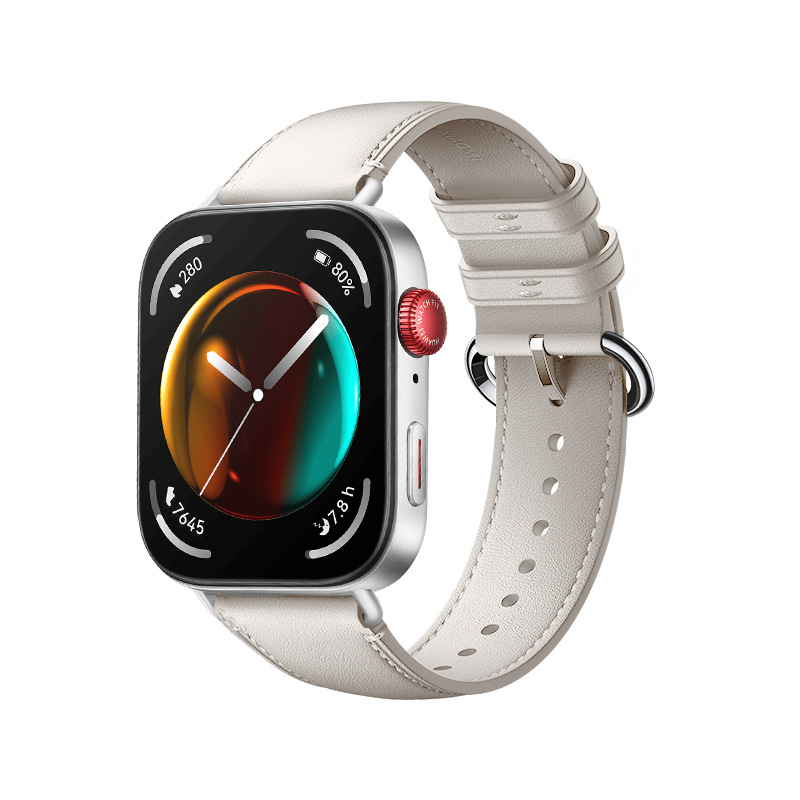 Huawei Кожаный ремешок для Huawei Watch Fit 3/4/4 Pro белый