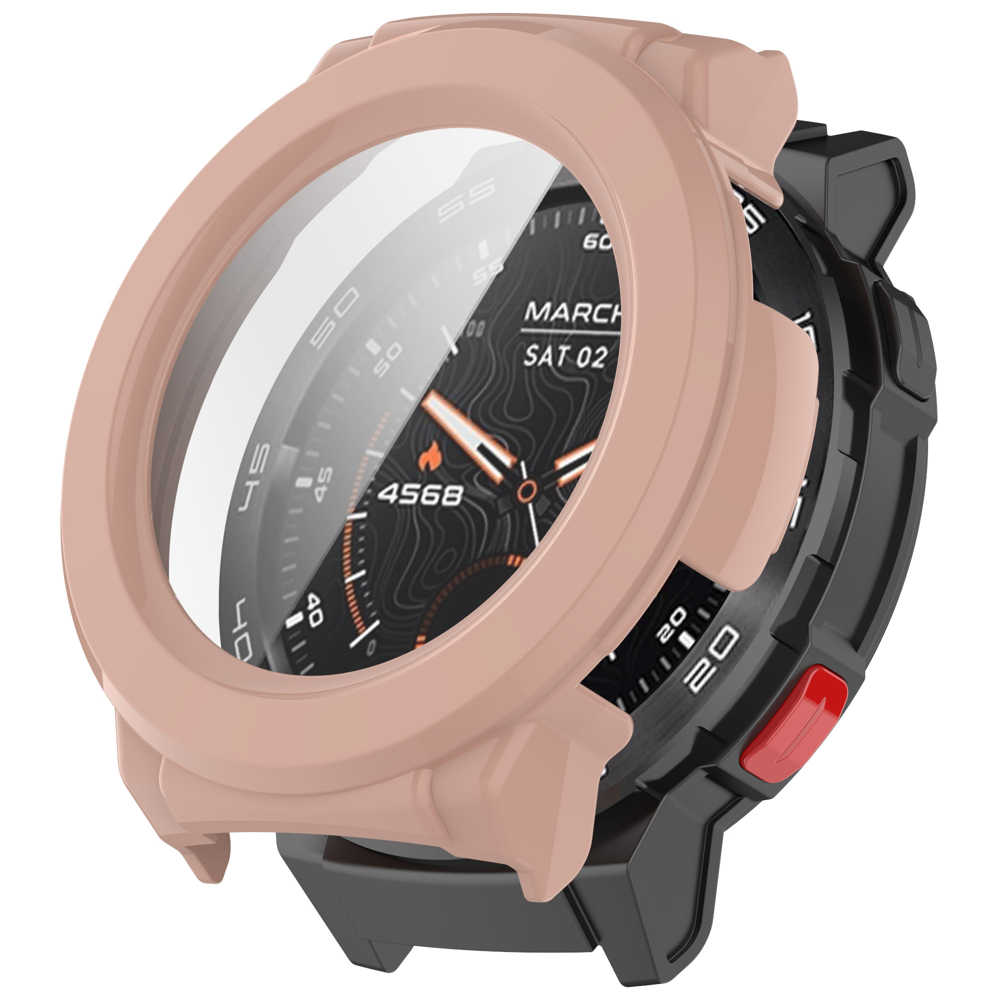 Mibro Жесткий чехол со стеклом для Mibro Watch GS Pro вишнево-розовый