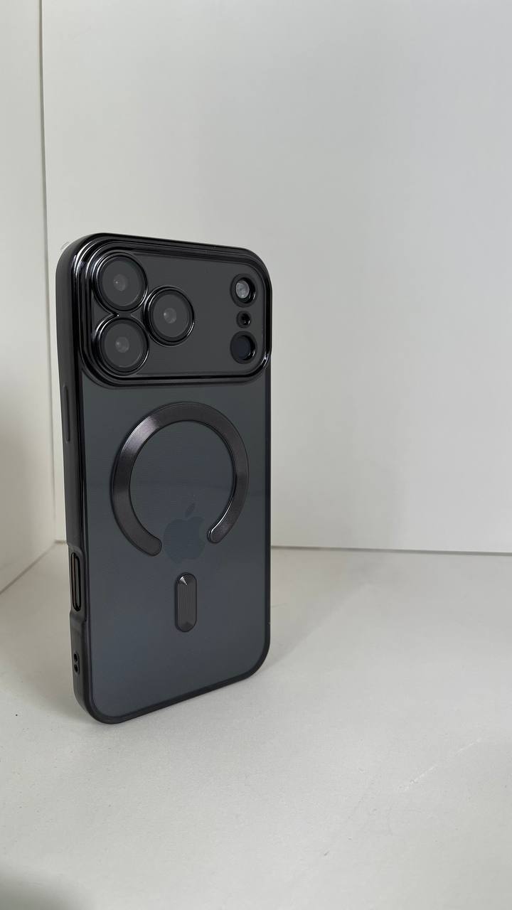 Apple Прозрачный чехол с глянцевой рамкой для iPhone 17 Pro Max черный