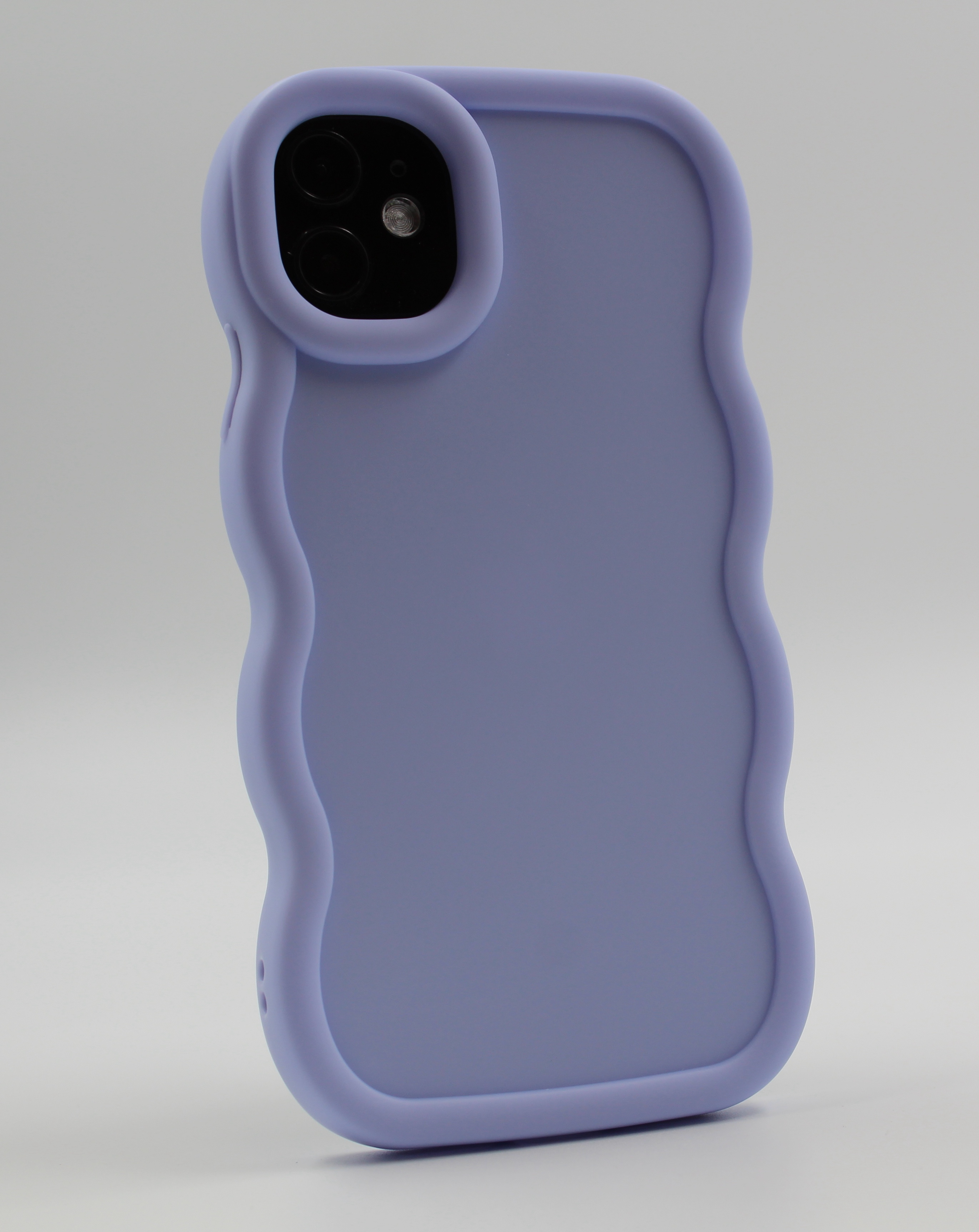 Apple Мягкий чехол с большой волной для iPhone 12 / 12 Pro светло-фиолетовый