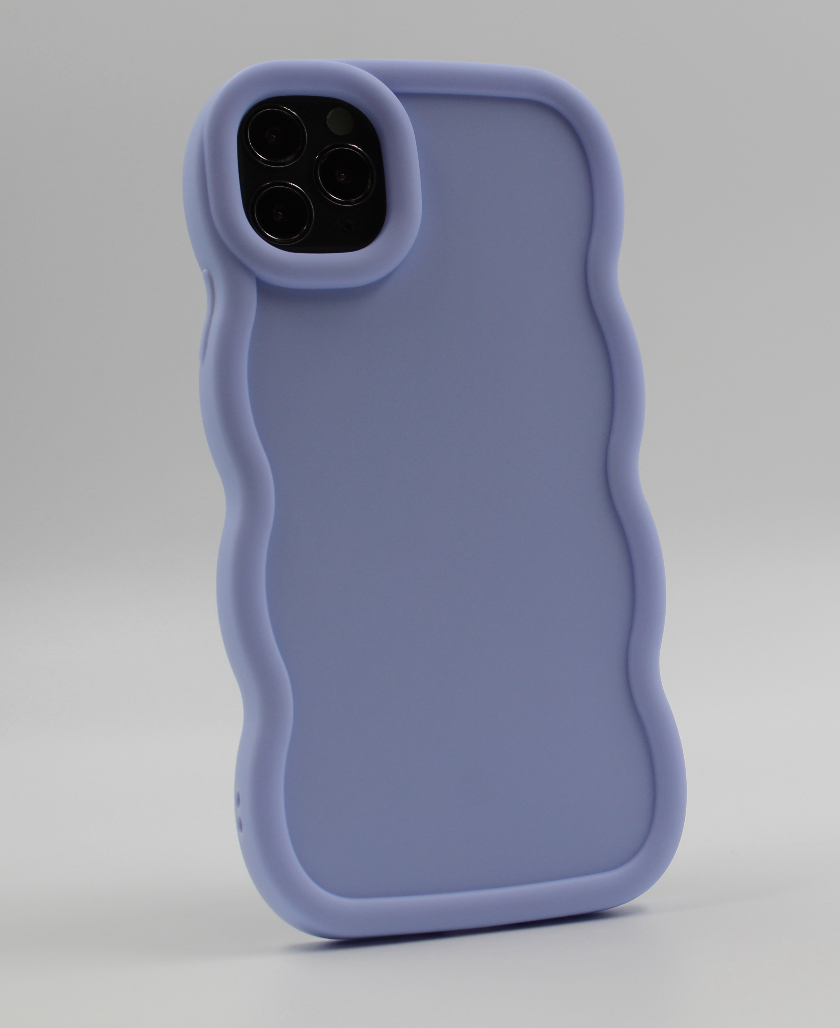 Apple Мягкий чехол с большой волной для iPhone 11 Pro Max светло-фиолетовый