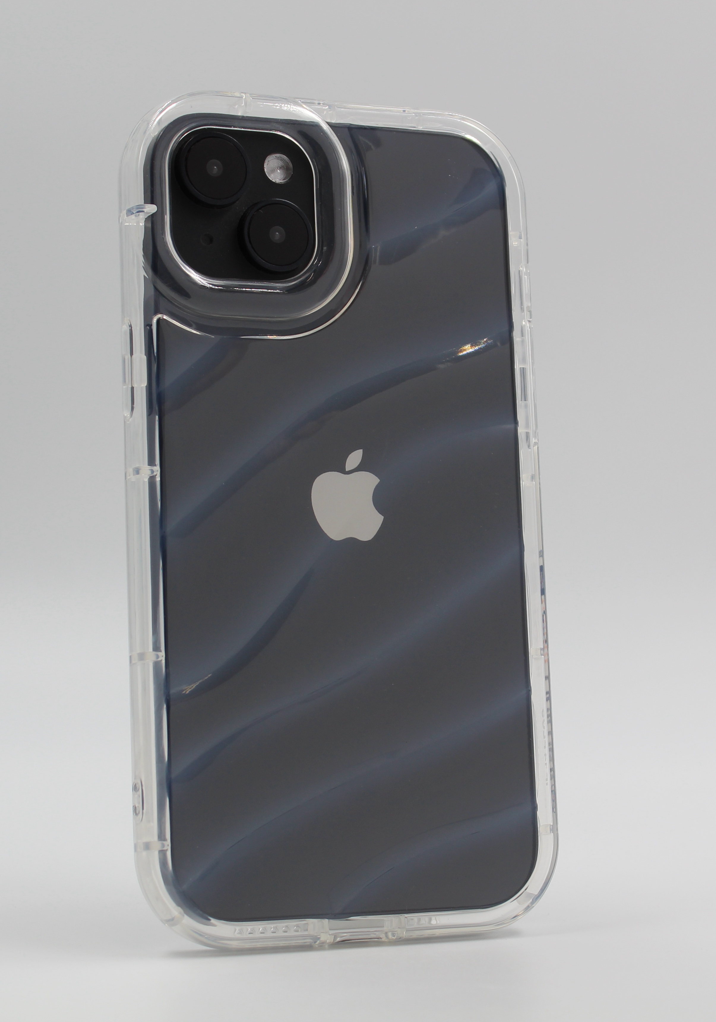 Apple Силиконовый чехол с 3D эффектом волны для iPhone 14 Plus прозрачный