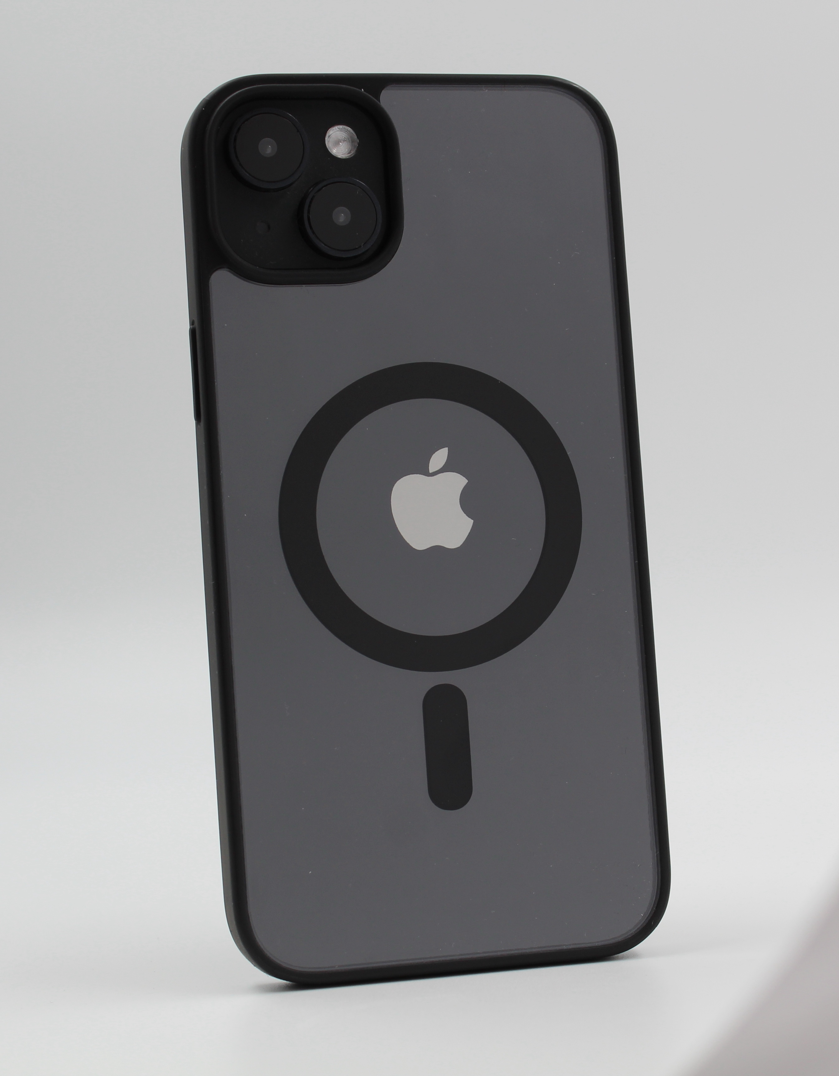 Apple Прозрачный чехол с матовой рамкой для iPhone 14, MagSafe черный