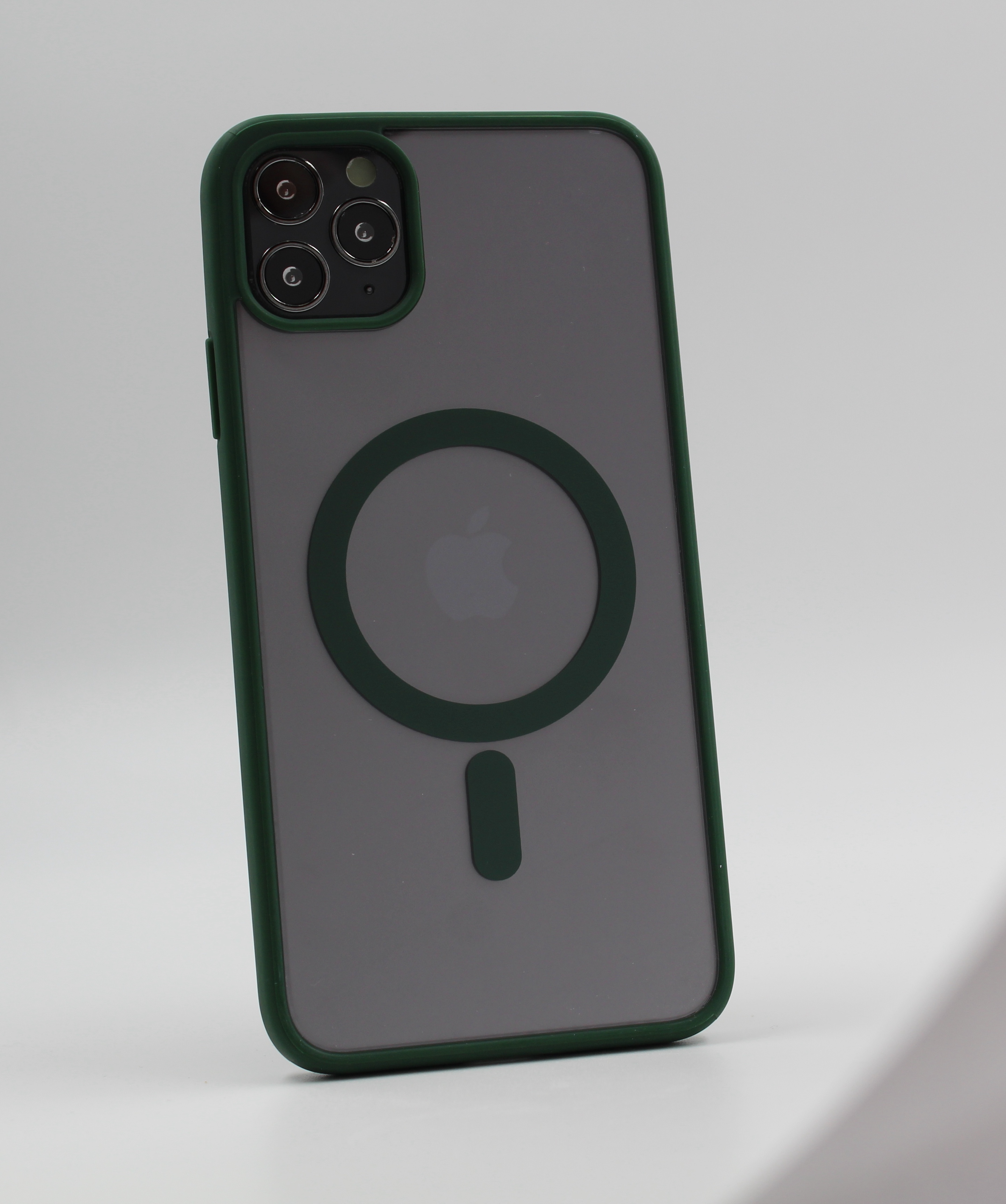 Apple Прозрачный чехол с матовой рамкой для iPhone 11 Pro, MagSafe зеленый