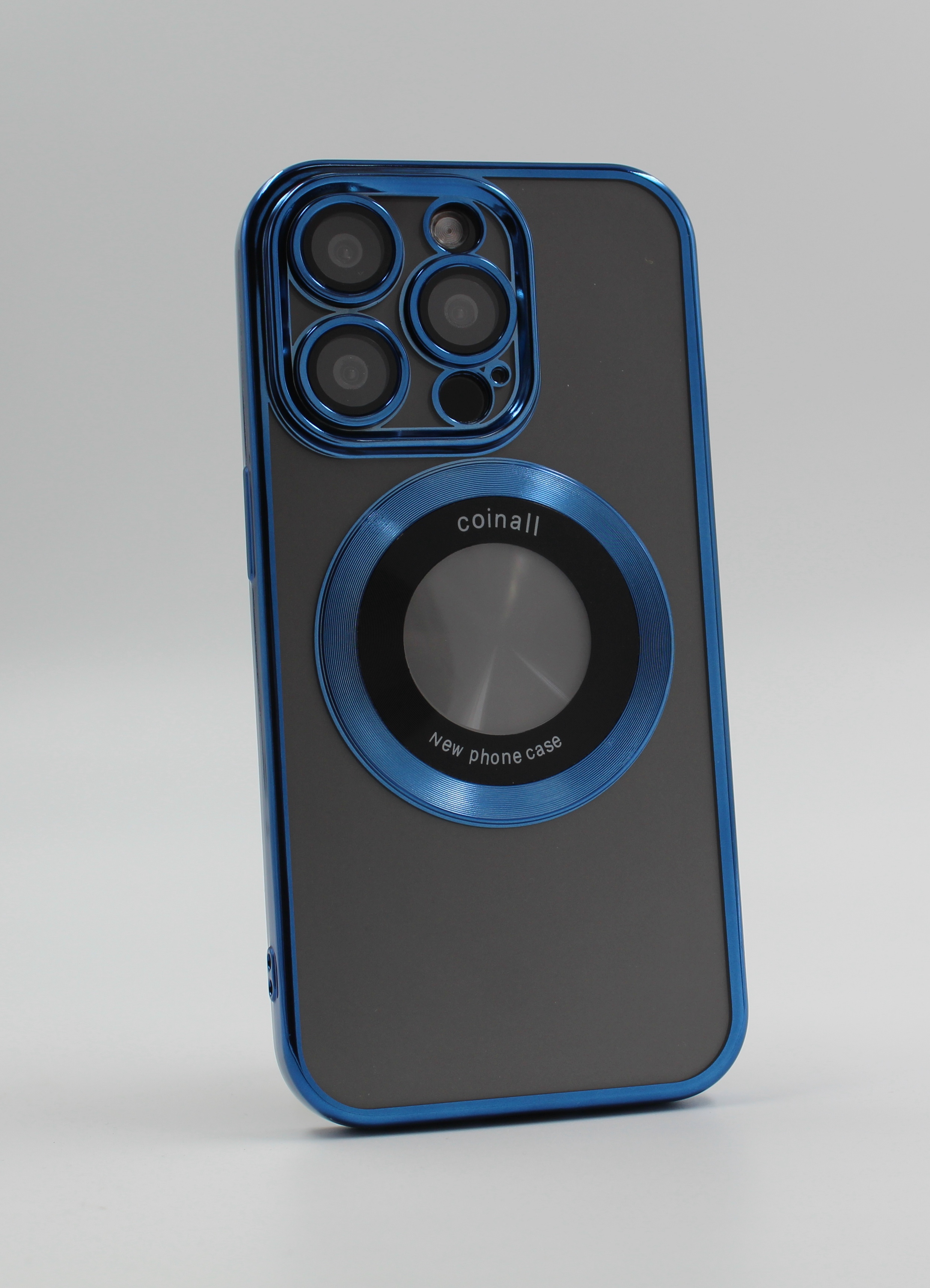 Apple Силиконовый магнитный чехол для iPhone 14 Pro Max, MagSafe, с рисунком компакт-диска ночной синий