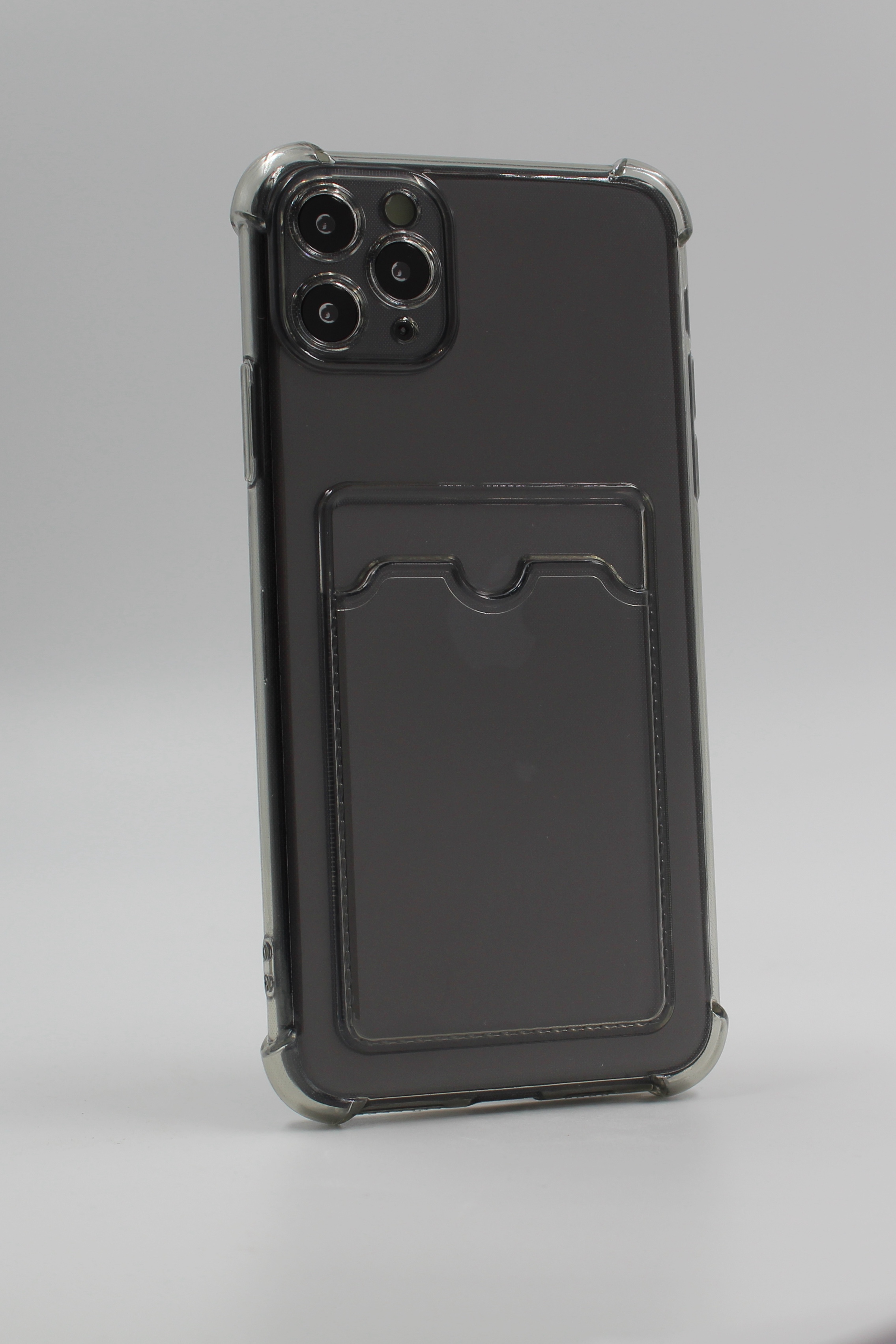 Apple Противоударный чехол с картхолдером для iPhone 11 Pro прозрачный-черный