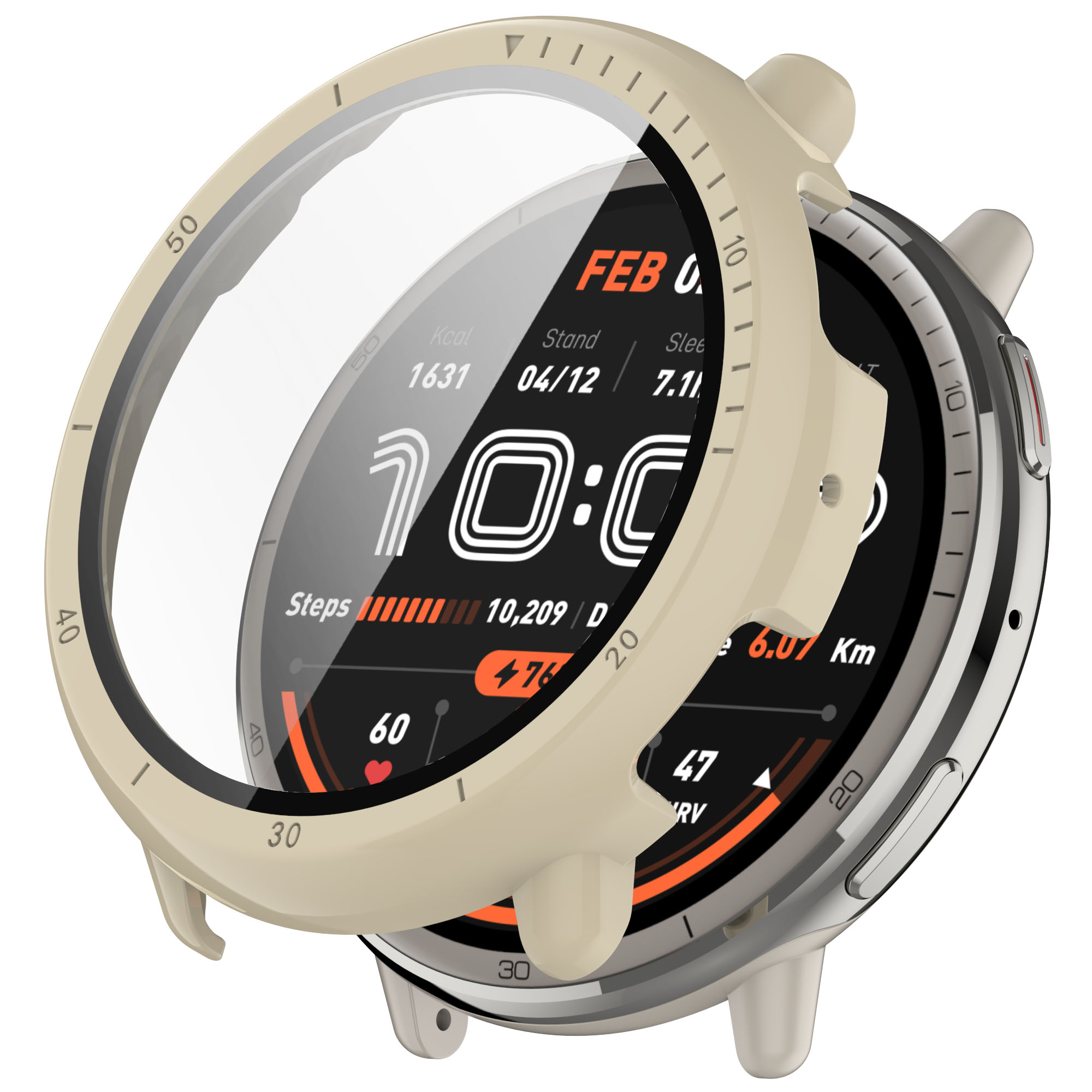 Amazfit Жесткий защитный чехол со стеклом для Amazfit Active 2 лунный