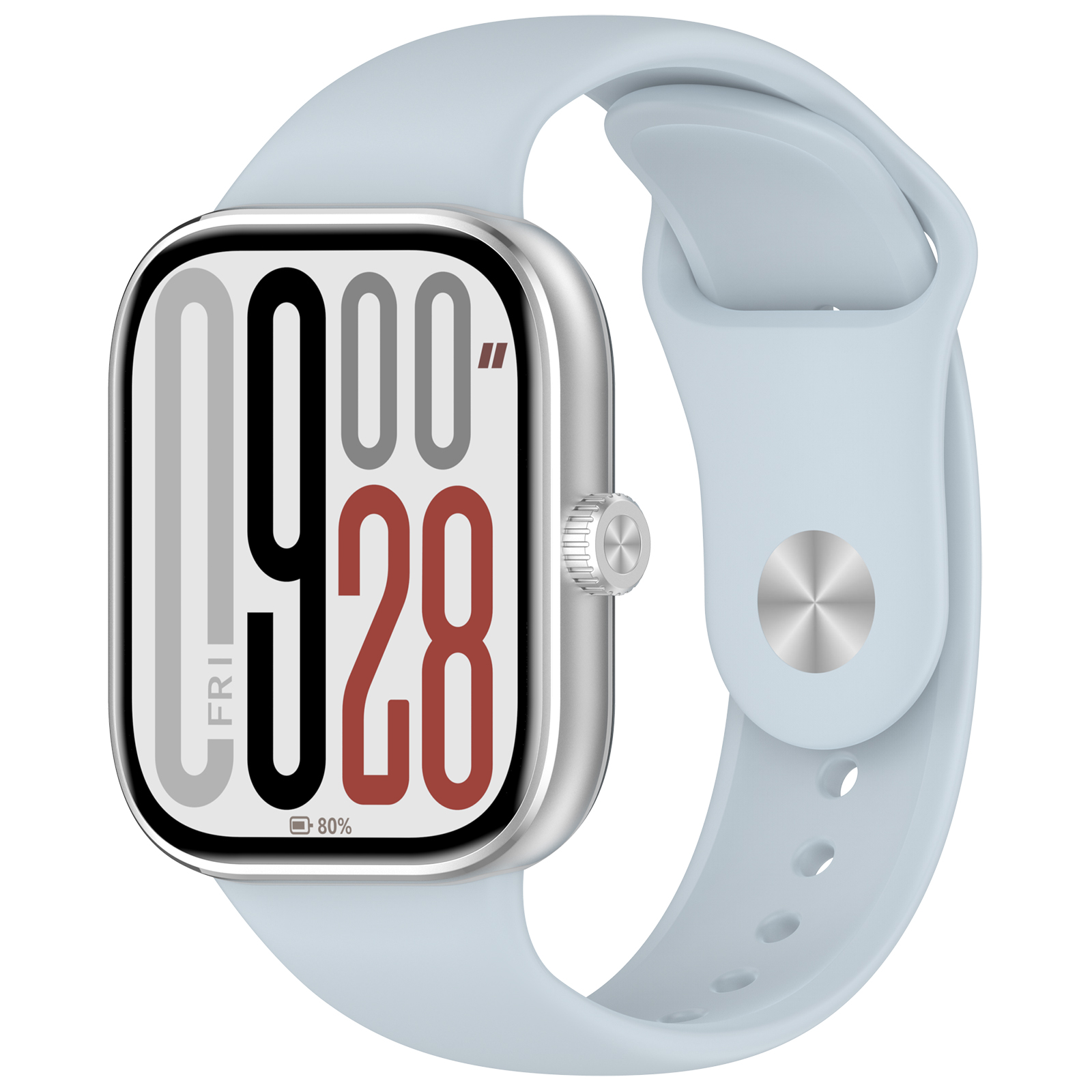 Redmi Силиконовый ремешок с клипсой для Redmi Watch 4/5/6/Xiaomi Band 8 Pro/9 Pro светло-голубой