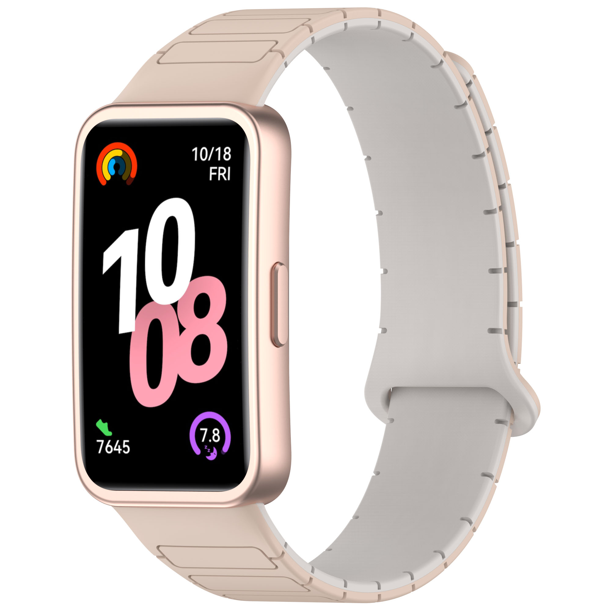Huawei Двухцветный магнитный ремешок для Huawei Band 8/9/10 молочно-белый