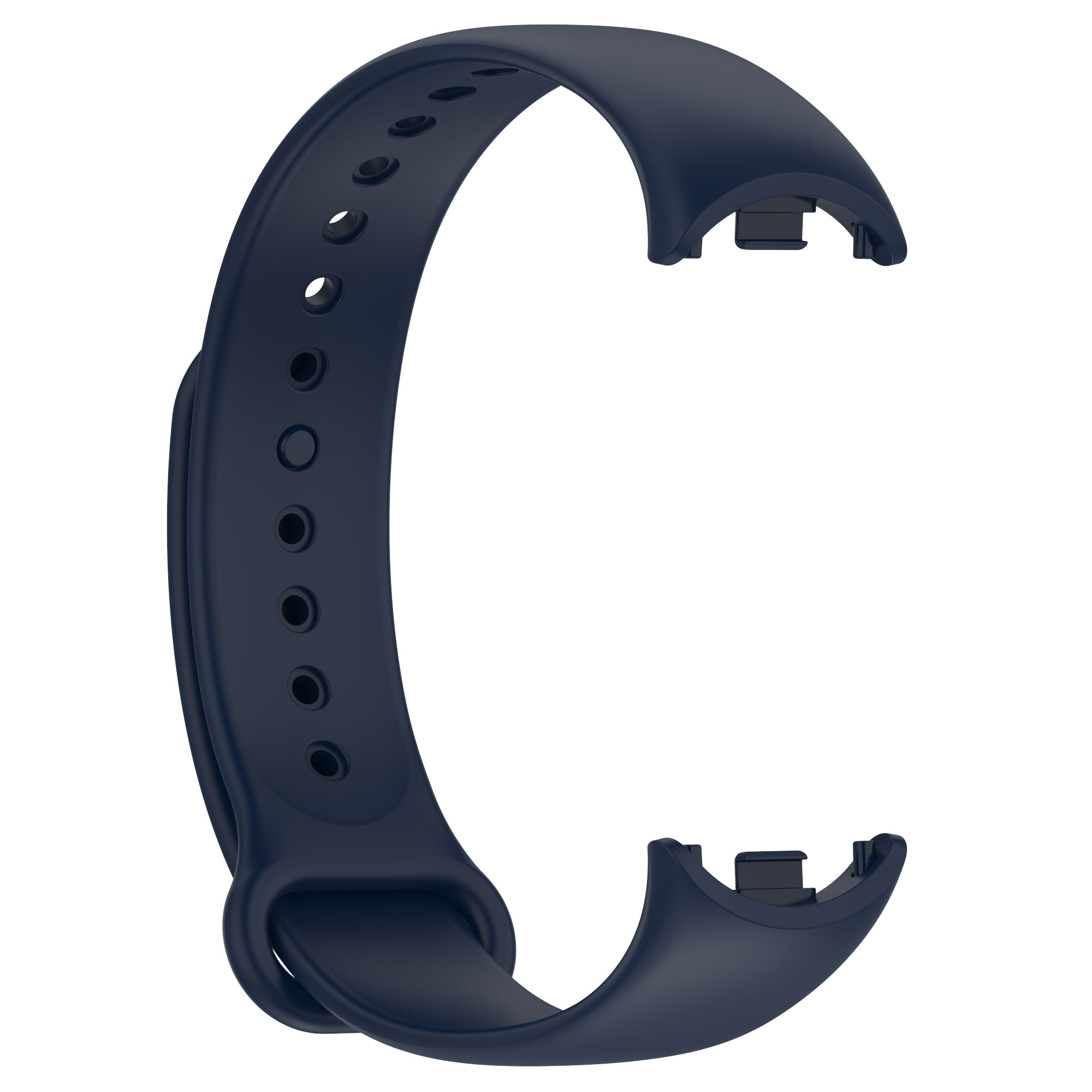 Xiaomi Силиконовый ремешок для Xiaomi Mi Band 8/9/10 с пластиковым фиксатором, темно-синий