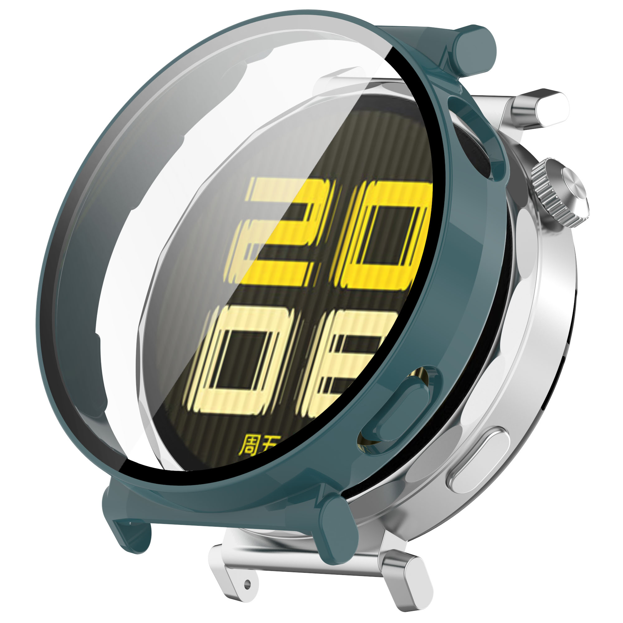 Huawei Жесткий защитный чехол со стеклом для Huawei Watch GT 4 / GT 5 41 мм сосново-зеленый