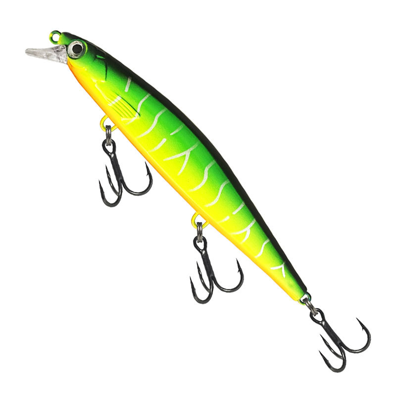 ГиперМол Воблер для рыбалки Minnow, 11 см/14 г черно-тигровая