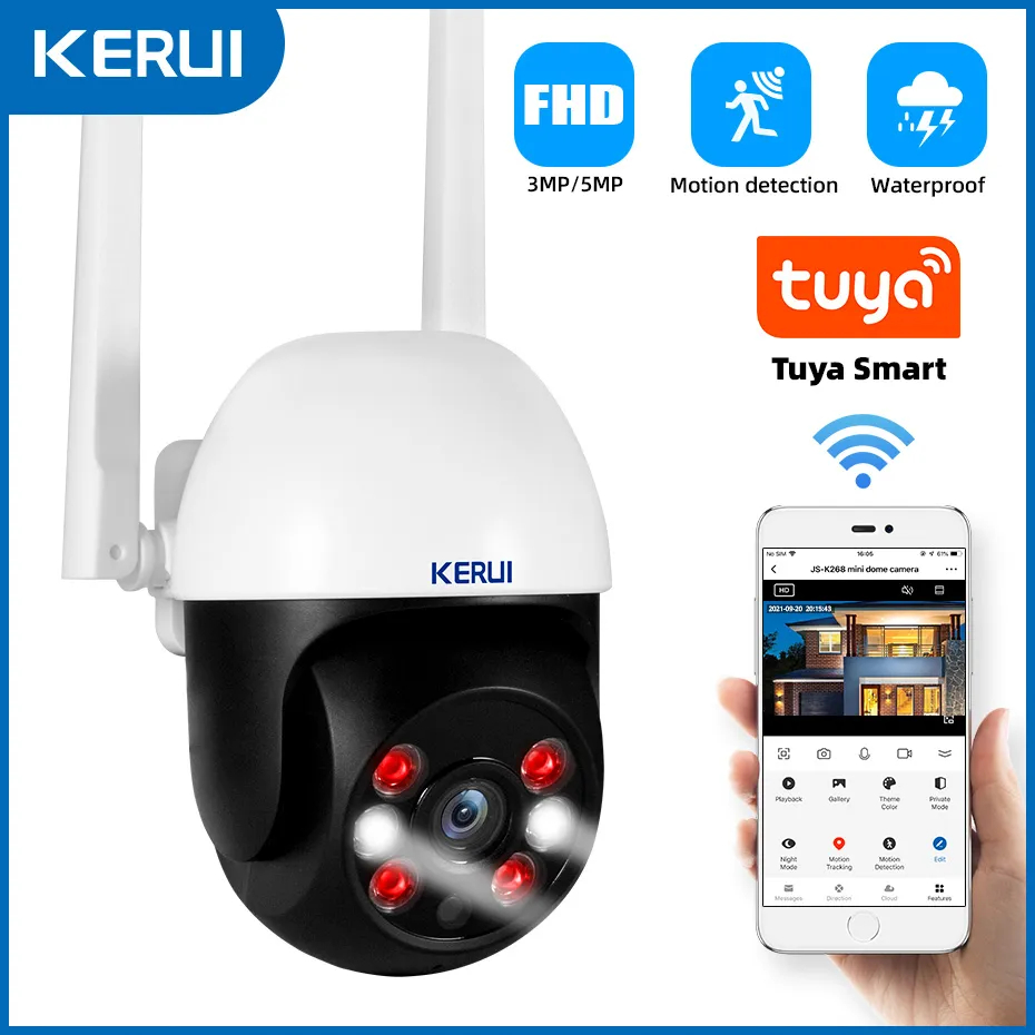 Kerui K268 разрешение 5MP, работает через WiFi, без SD карты