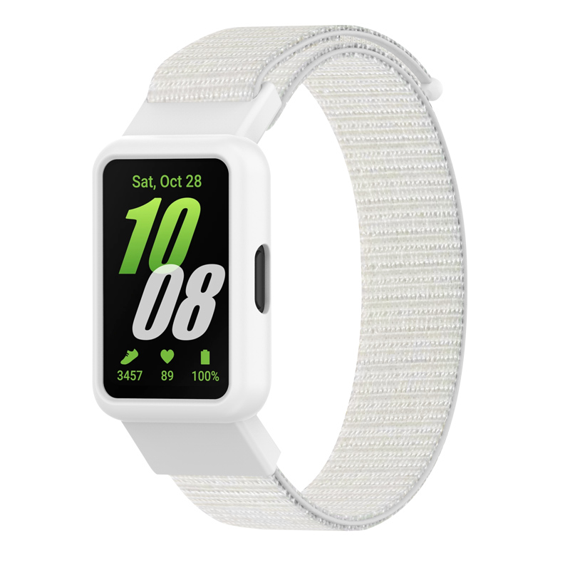 Samsung Нейлоновый ремешок на липучке с защитным чехлом для Samsung Galaxy Watch Fit 3 белый