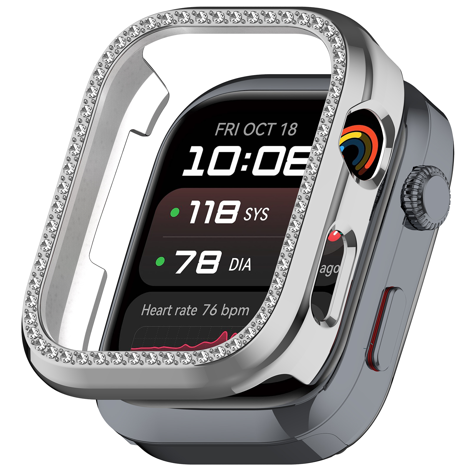 Huawei Защитный бампер со стразами для Huawei Watch D2 серебристый