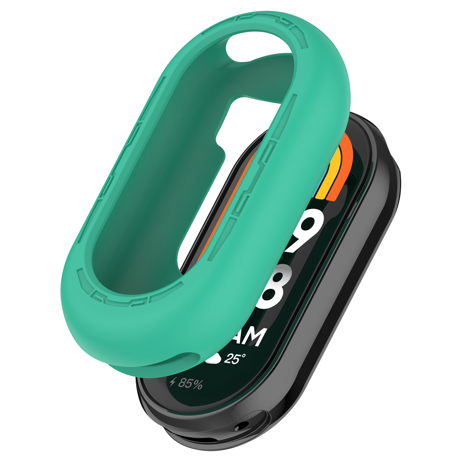Xiaomi Защитный силиконовый чехол для Xiaomi Mi Band 9/10 бирюзовый