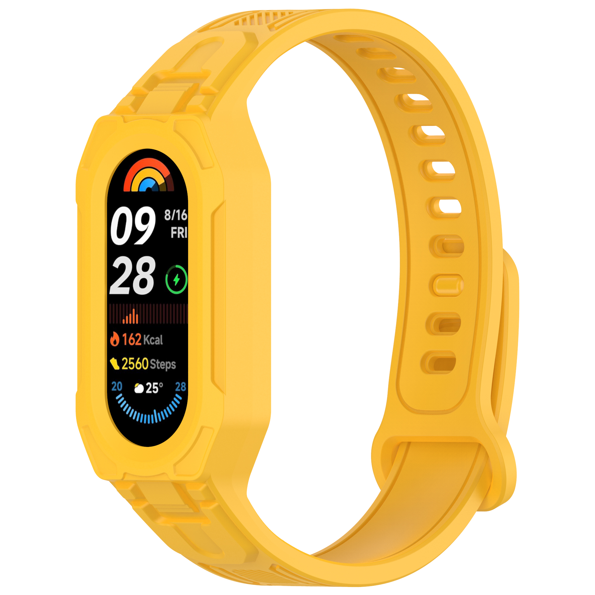 Xiaomi Ремешок бампер для Xiaomi Band 5/6/7/8/9 желтый