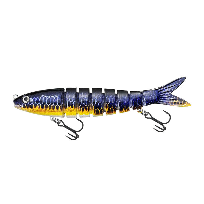 ГиперМол Воблер приманка для рыбалки Swimbait (Свимбейт), тонущая, с тройными крючками 13,5 см/18 г фиолетово-желтая