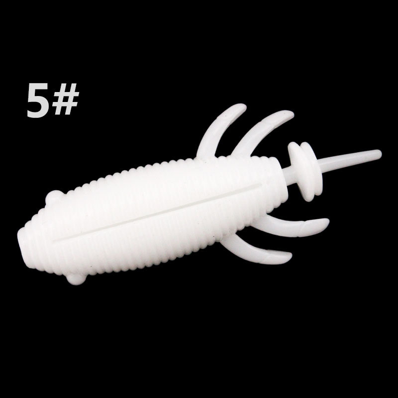 ГиперМол Рыболовная плавающая, мягкая приманка-червяк Creature Bait, 8 см/13 г, 1 шт белая